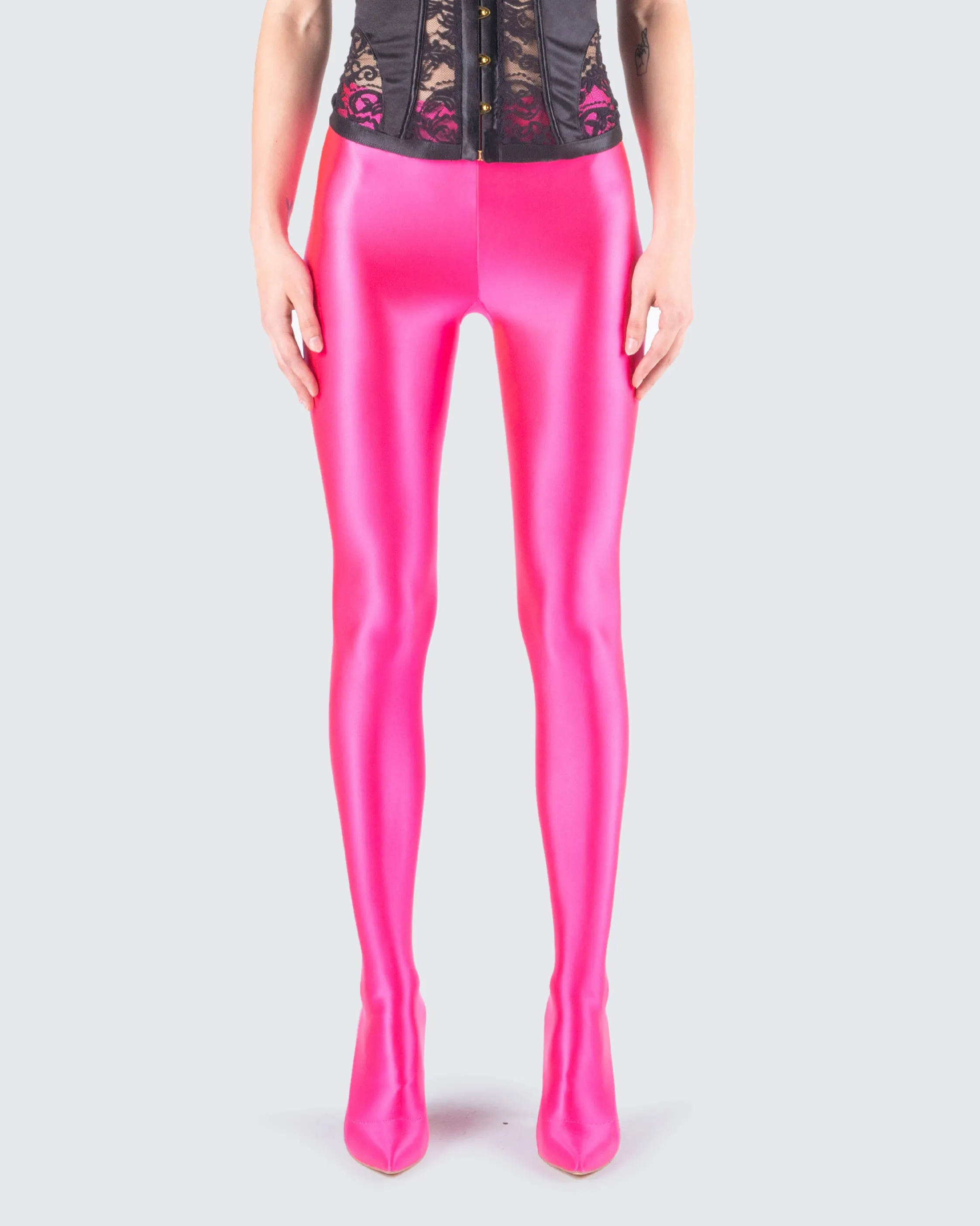 Lux Pink High Heel Leggings sold by Finesse product image thumbnail 4
