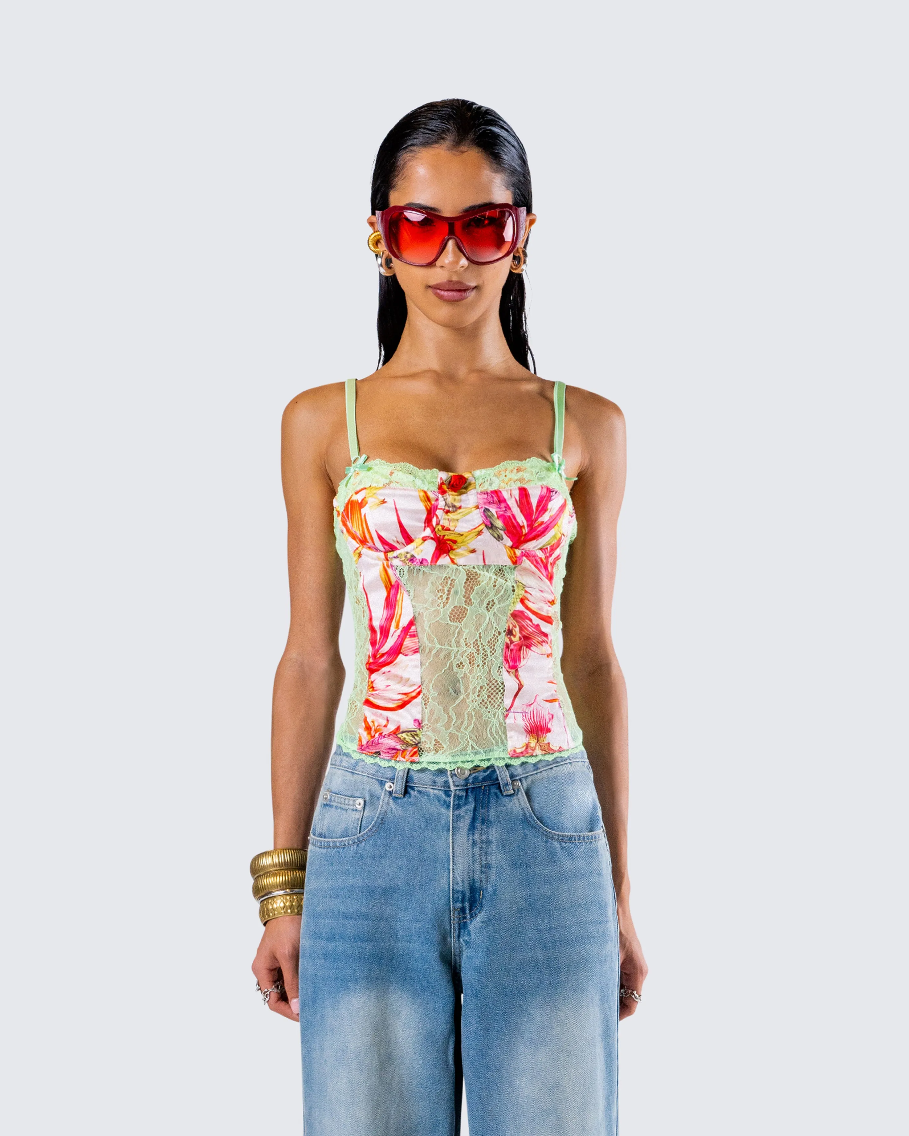 Devi Multi Print Corset Top sold by Finesse product image thumbnail 4