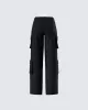 Laura Black Twill Cargo Pant sold by Finesse
