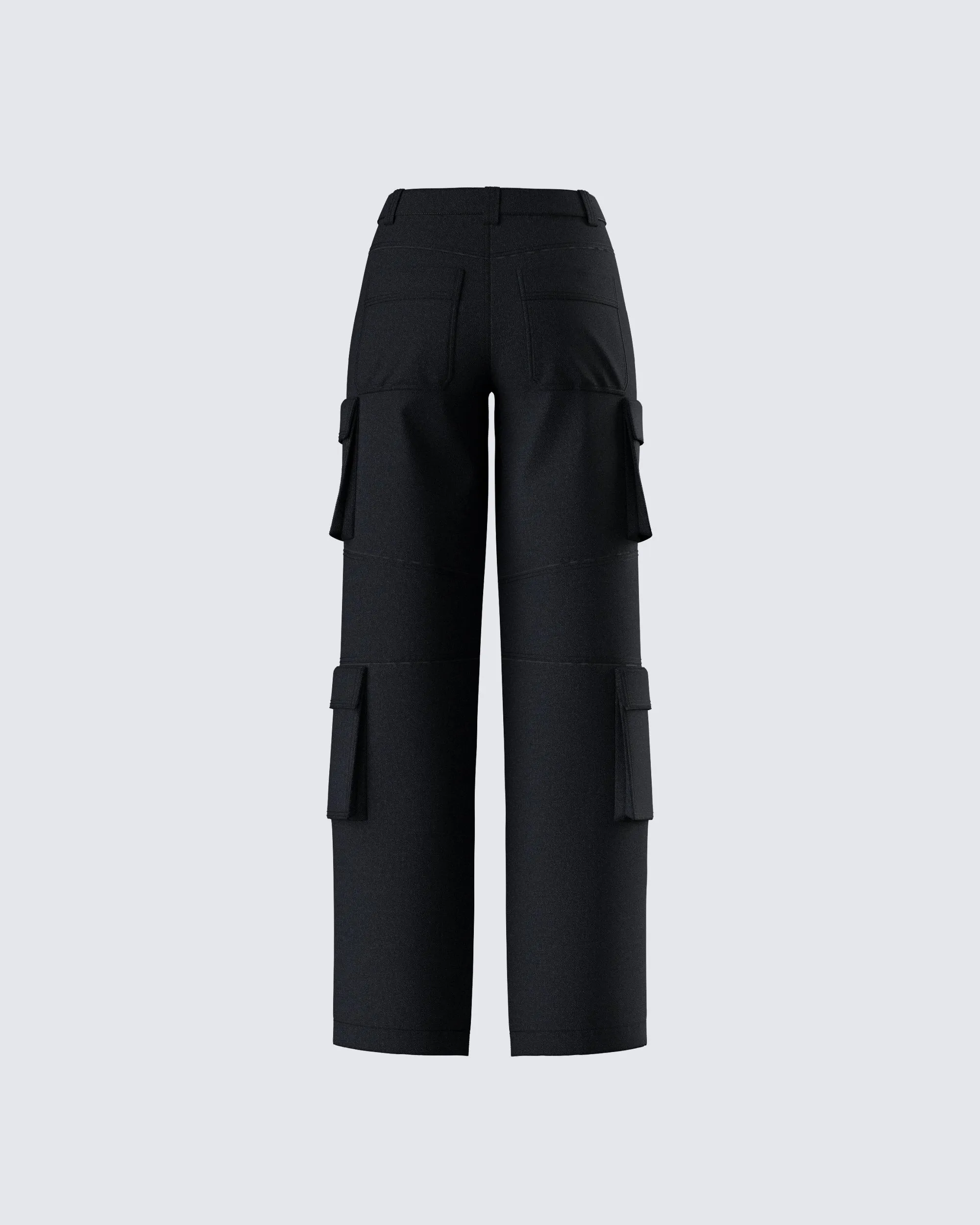 Laura Black Twill Cargo Pant sold by Finesse product image thumbnail 3
