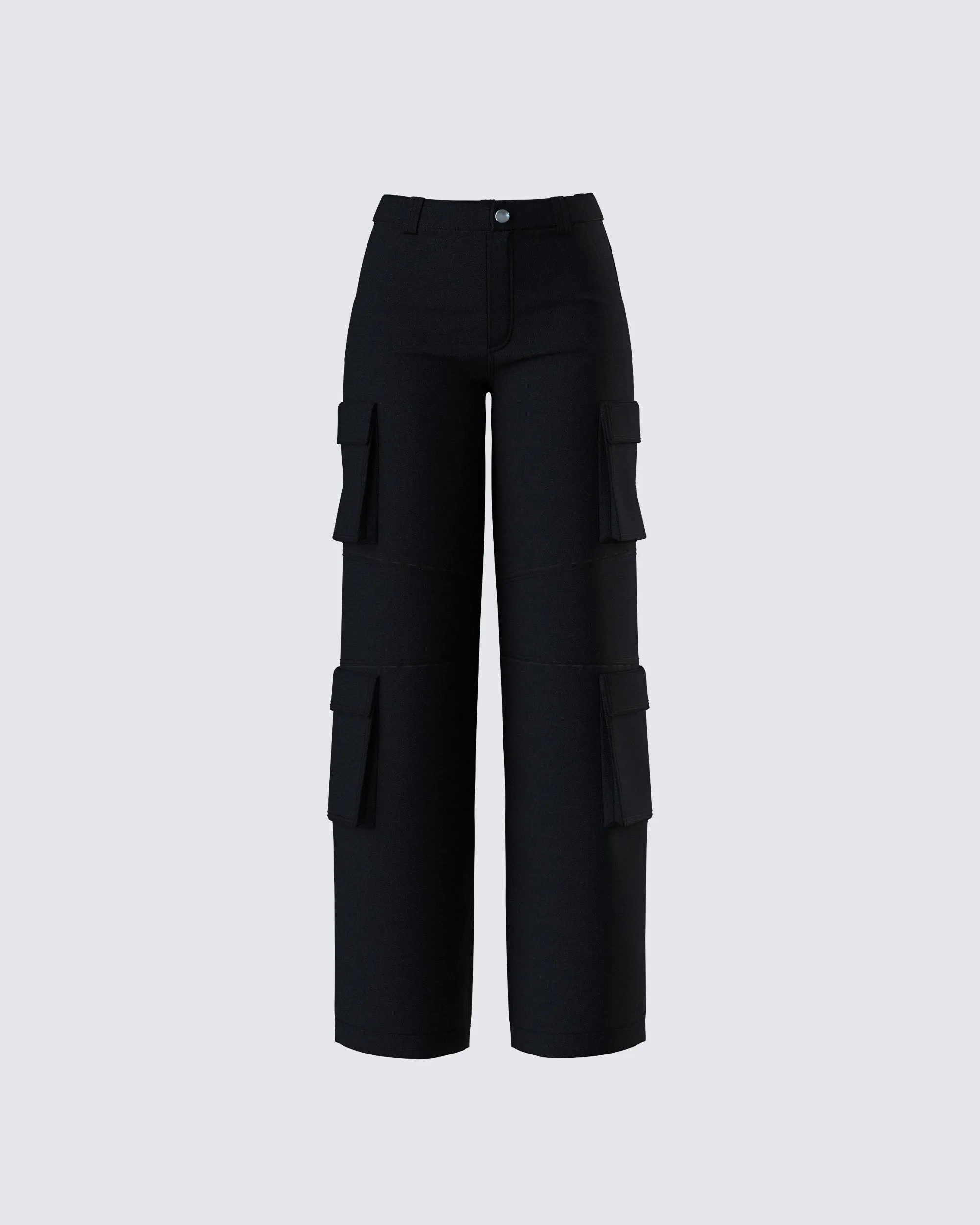 Laura Black Twill Cargo Pant sold by Finesse