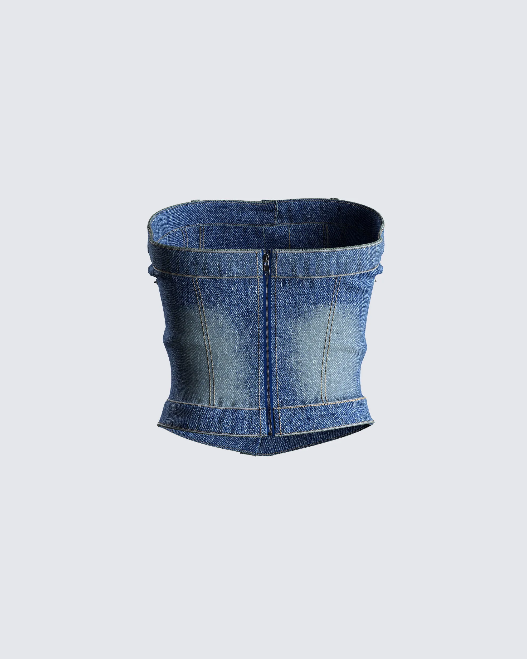 Georgina Blue Denim Tube Top sold by Finesse product image thumbnail 3