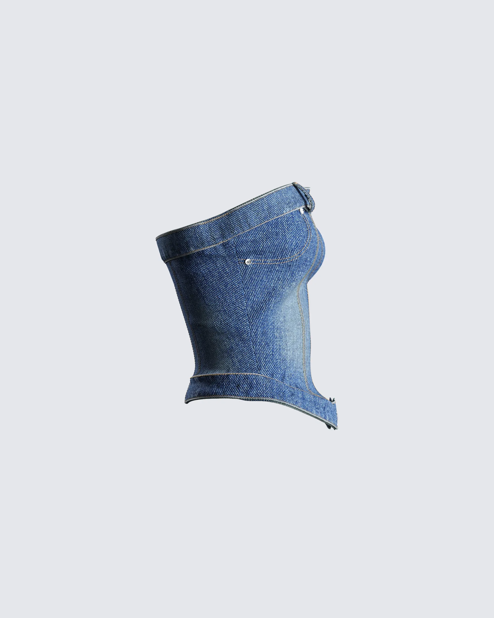 Georgina Blue Denim Tube Top sold by Finesse product image thumbnail 2