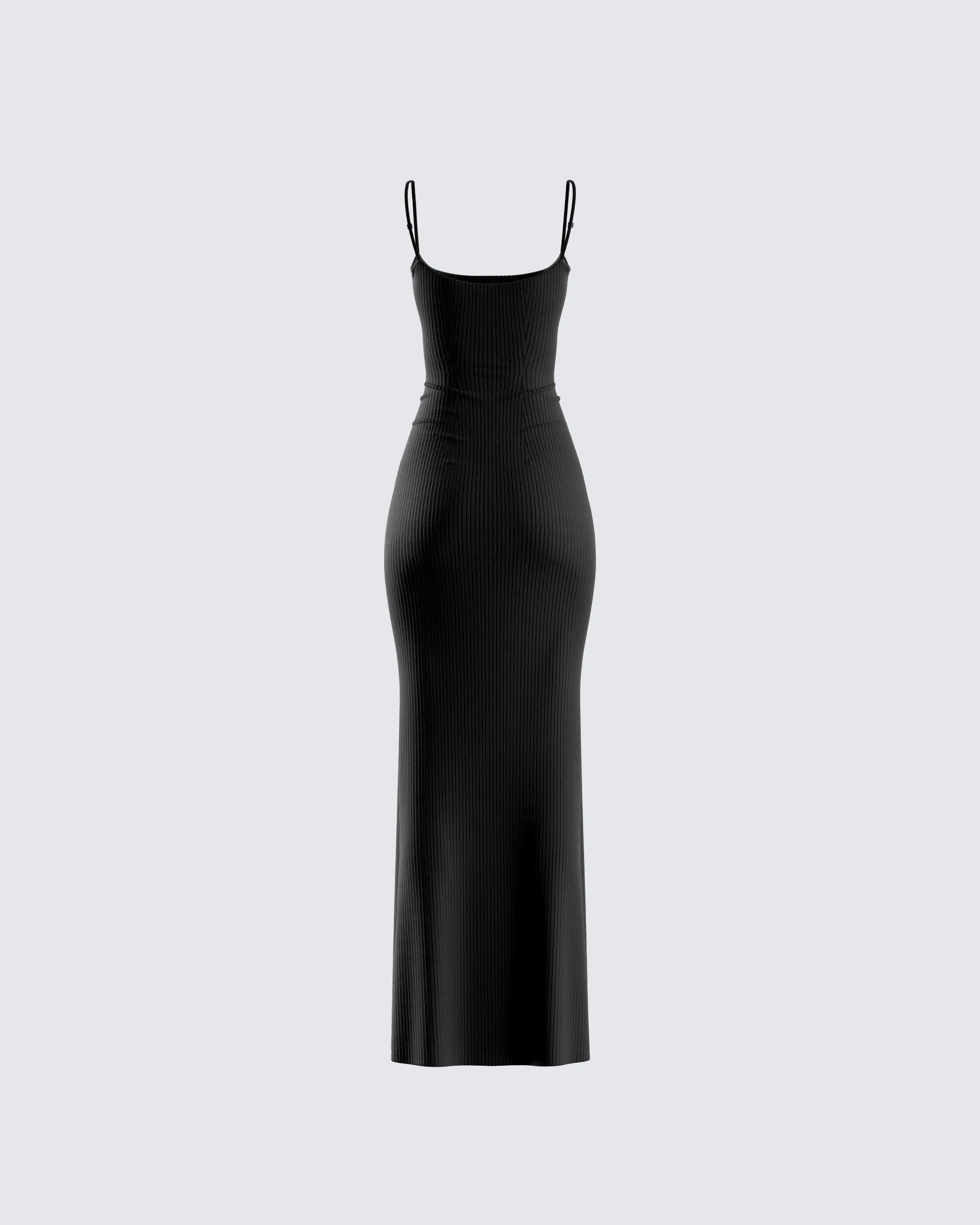 Georgie Black Rib Maxi Dress sold by Finesse product image thumbnail 3