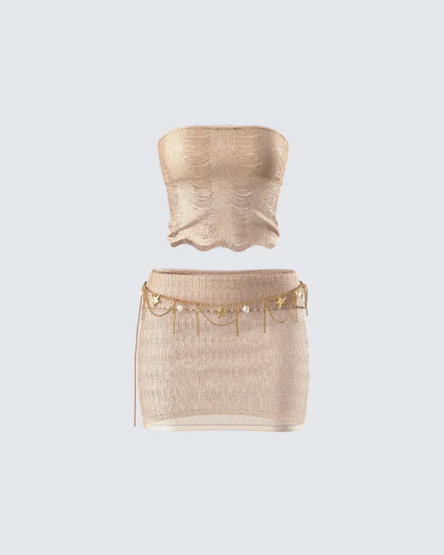 Sakura Gold Knit Set sold by Finesse