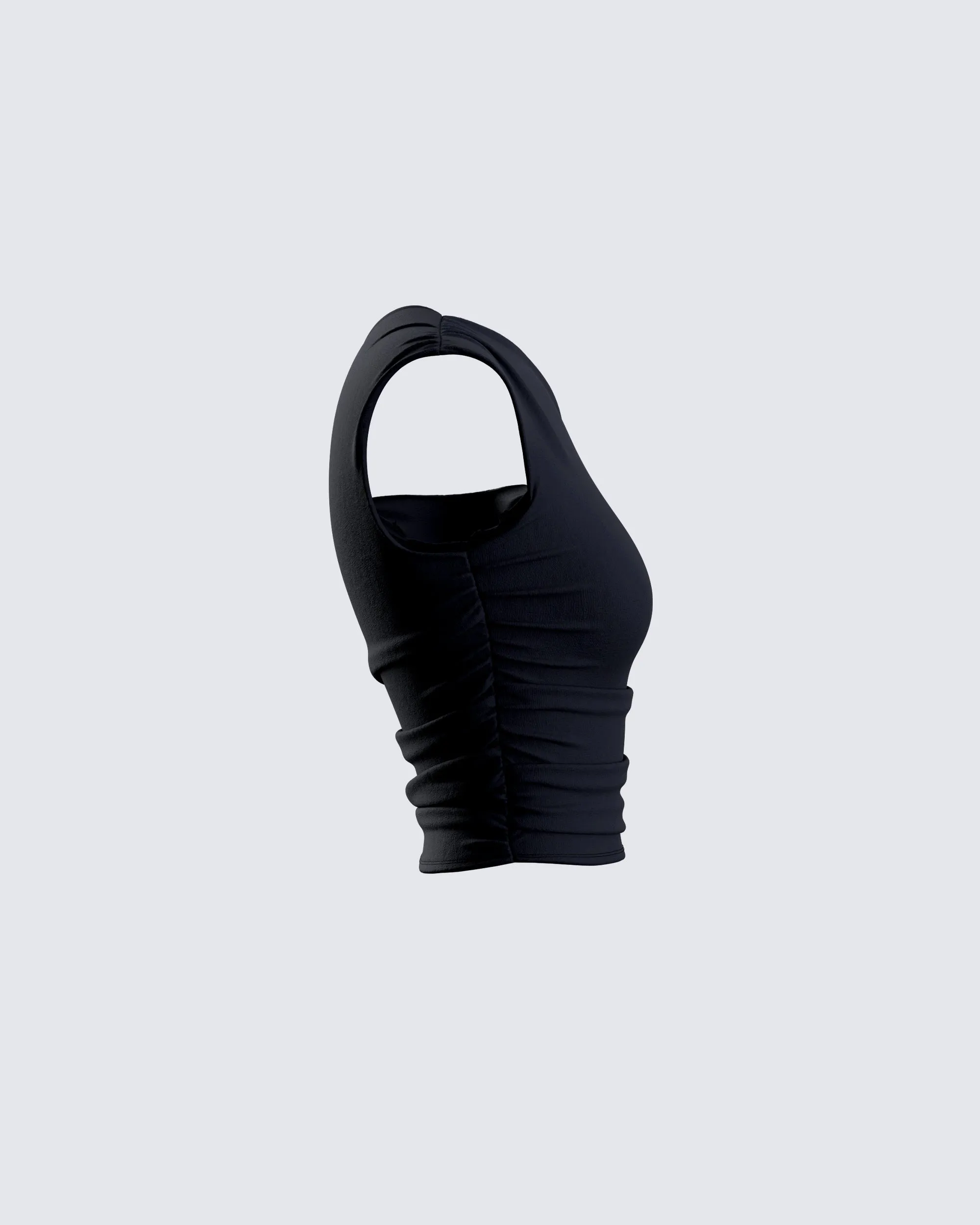 Eirene Black Asymmetrical Top sold by Finesse product image thumbnail 2