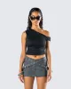 Eirene Black Asymmetrical Top sold by Finesse