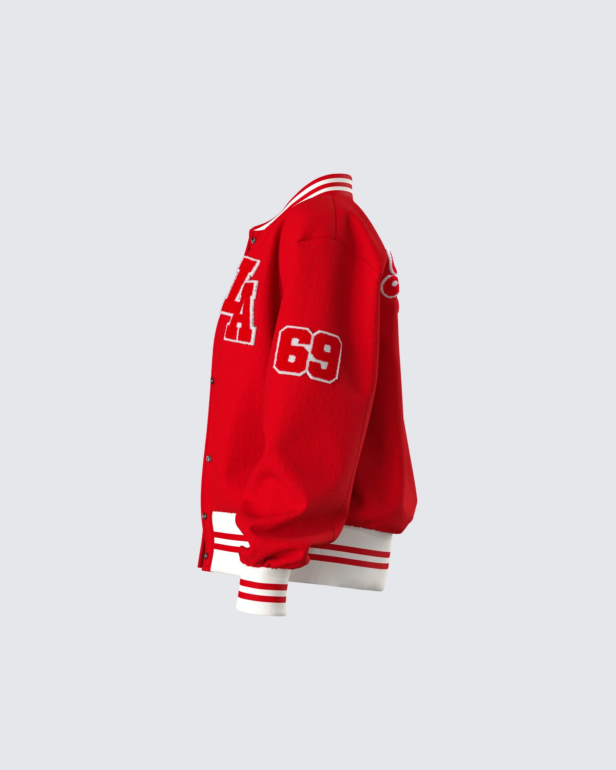 Palmer Red Varsity Jacket sold by Finesse product image thumbnail 2