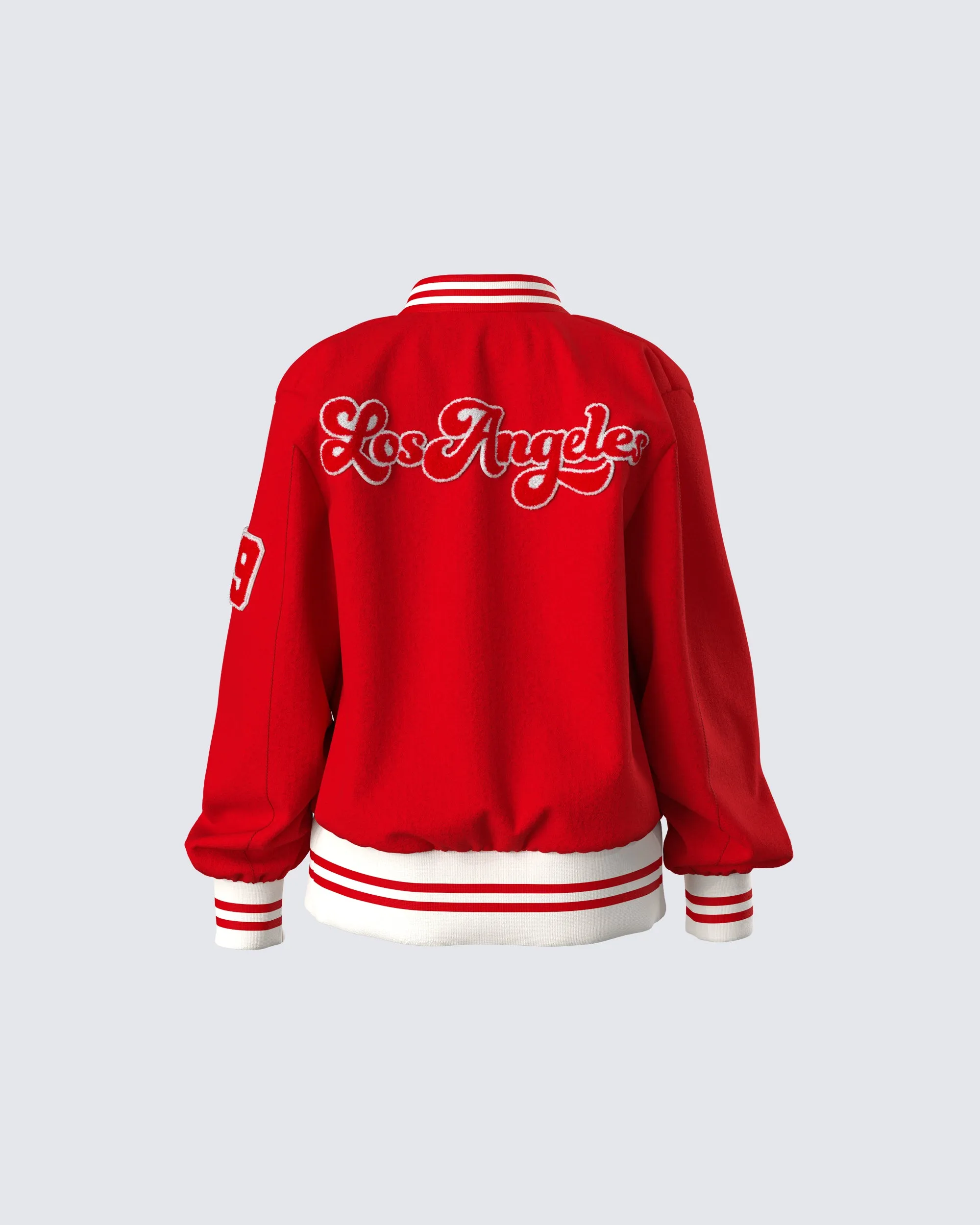 Palmer Red Varsity Jacket sold by Finesse product image thumbnail 3