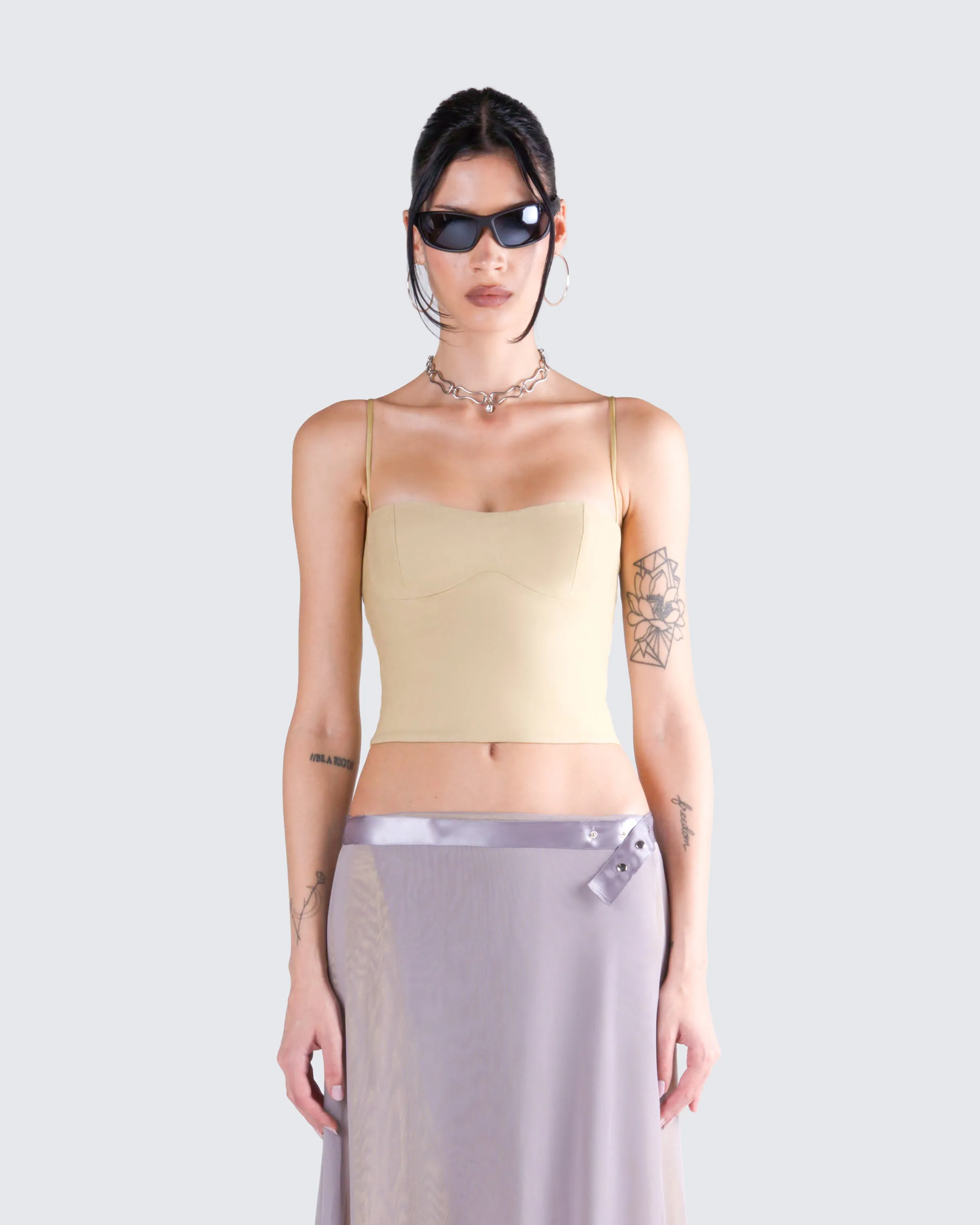 Amberly Beige Corset Top sold by Finesse product image thumbnail 4