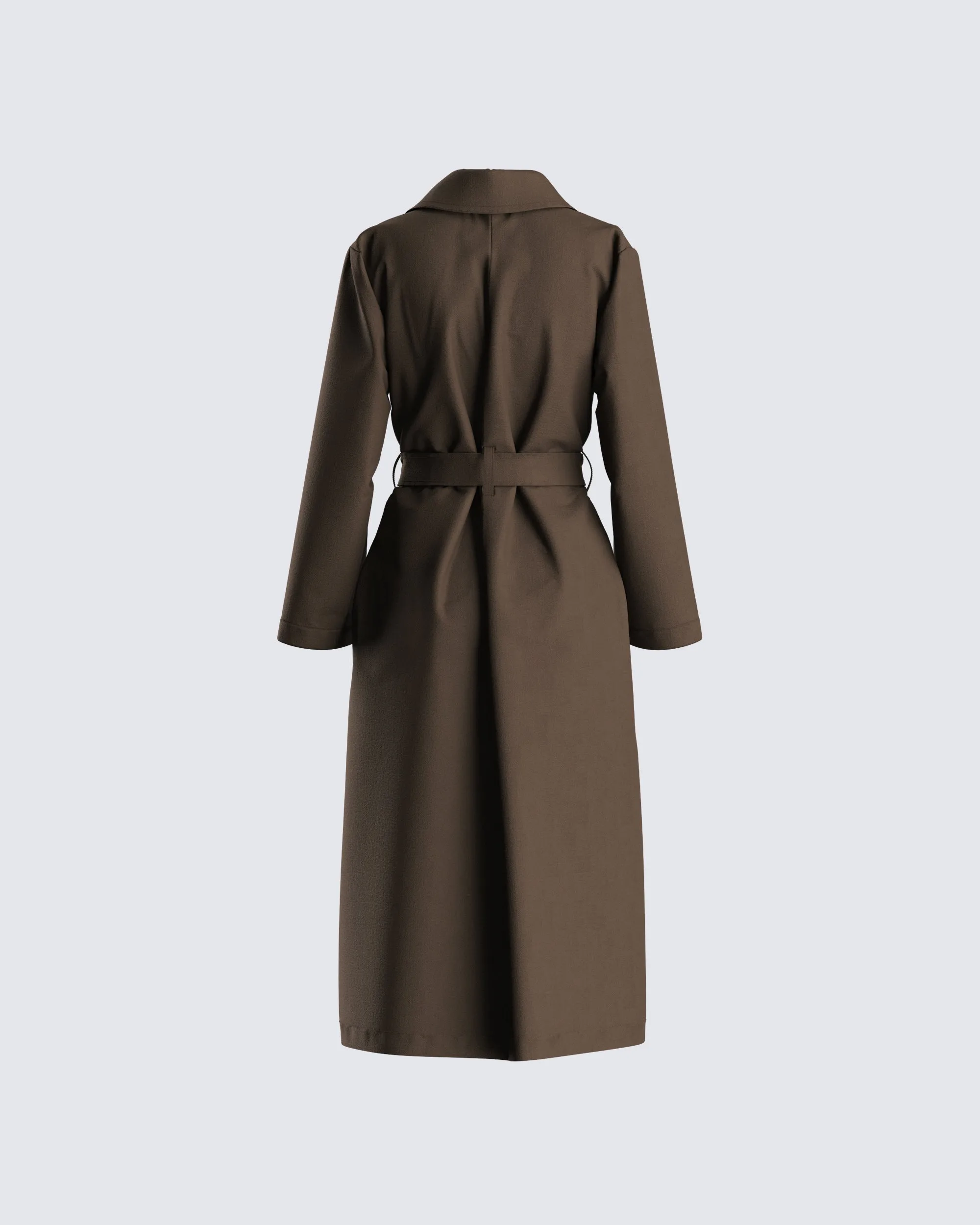 Bryn Dark Olive Belted Trench Coat sold by Finesse product image thumbnail 3