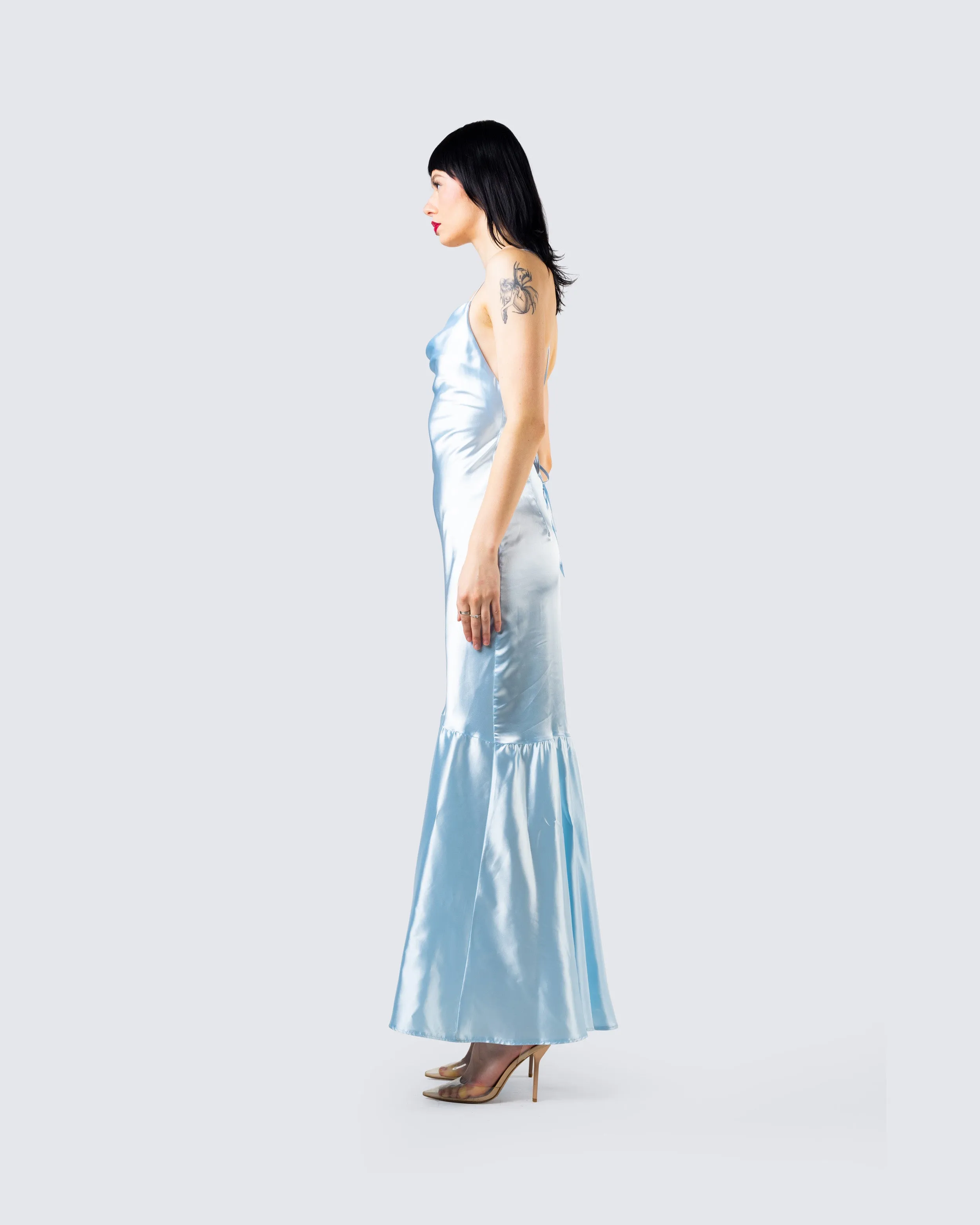 Anya Blue Cowl Low Back Gown sold by Finesse product image thumbnail 5