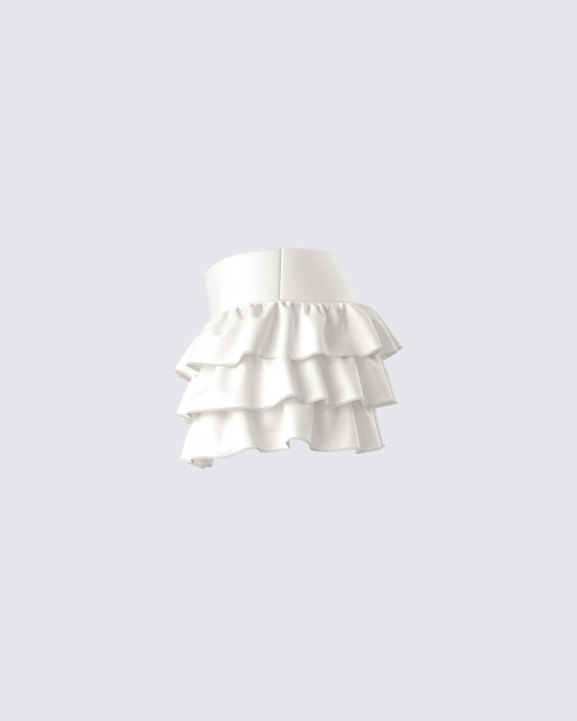 Fable Ivory Ruffle Micro Mini Skirt sold by Finesse product image thumbnail 2