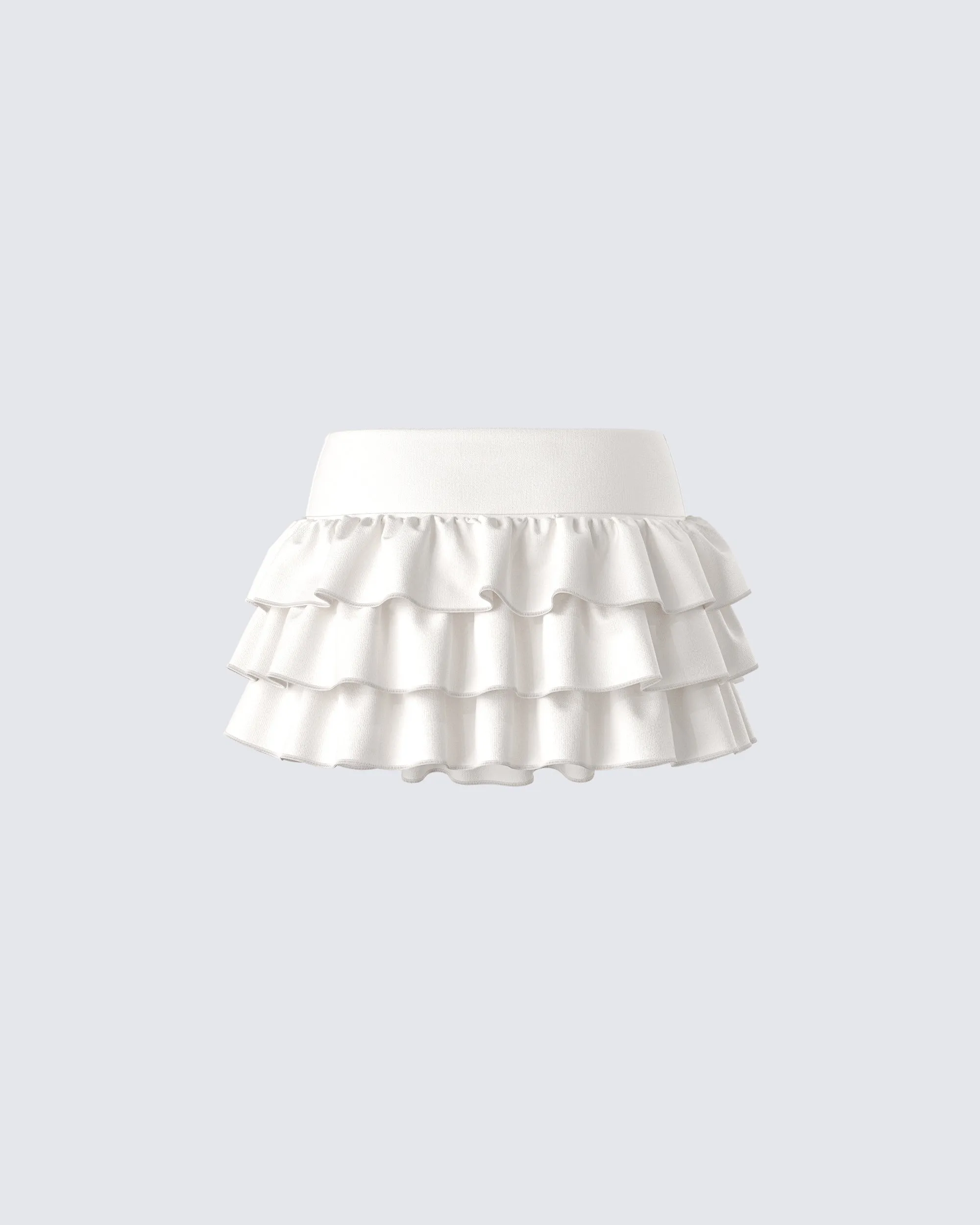 Fable Ivory Ruffle Micro Mini Skirt sold by Finesse product image thumbnail 3