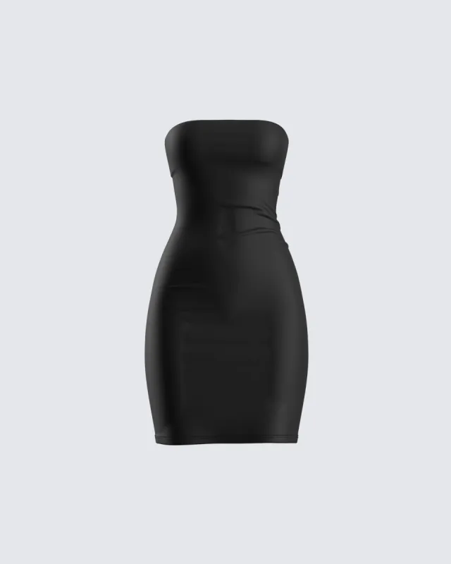 Maxine Black Jersey Tube Dress made by Finesse