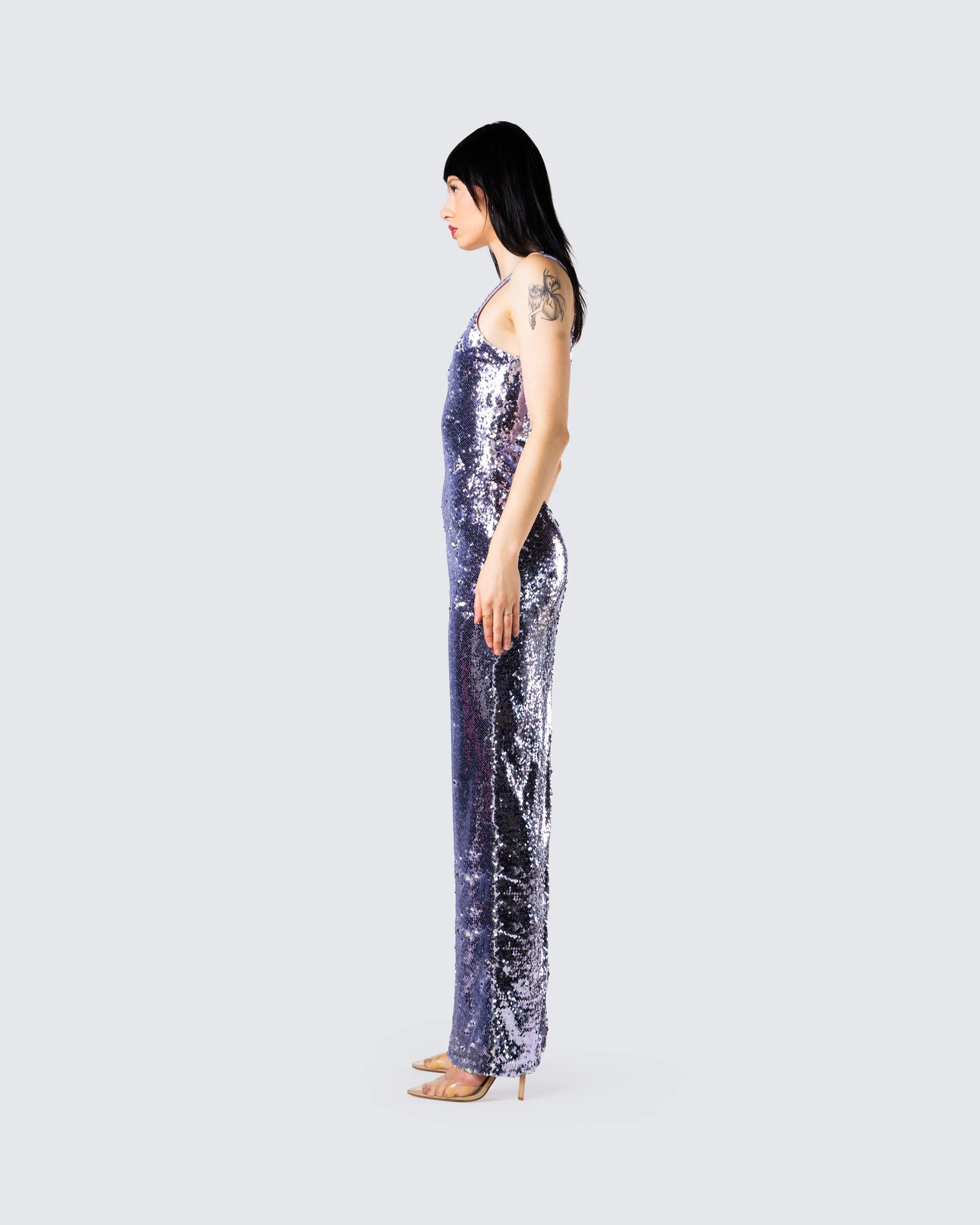 Elsa Lilac Sequin Sleeveless Gown sold by Finesse product image thumbnail 5