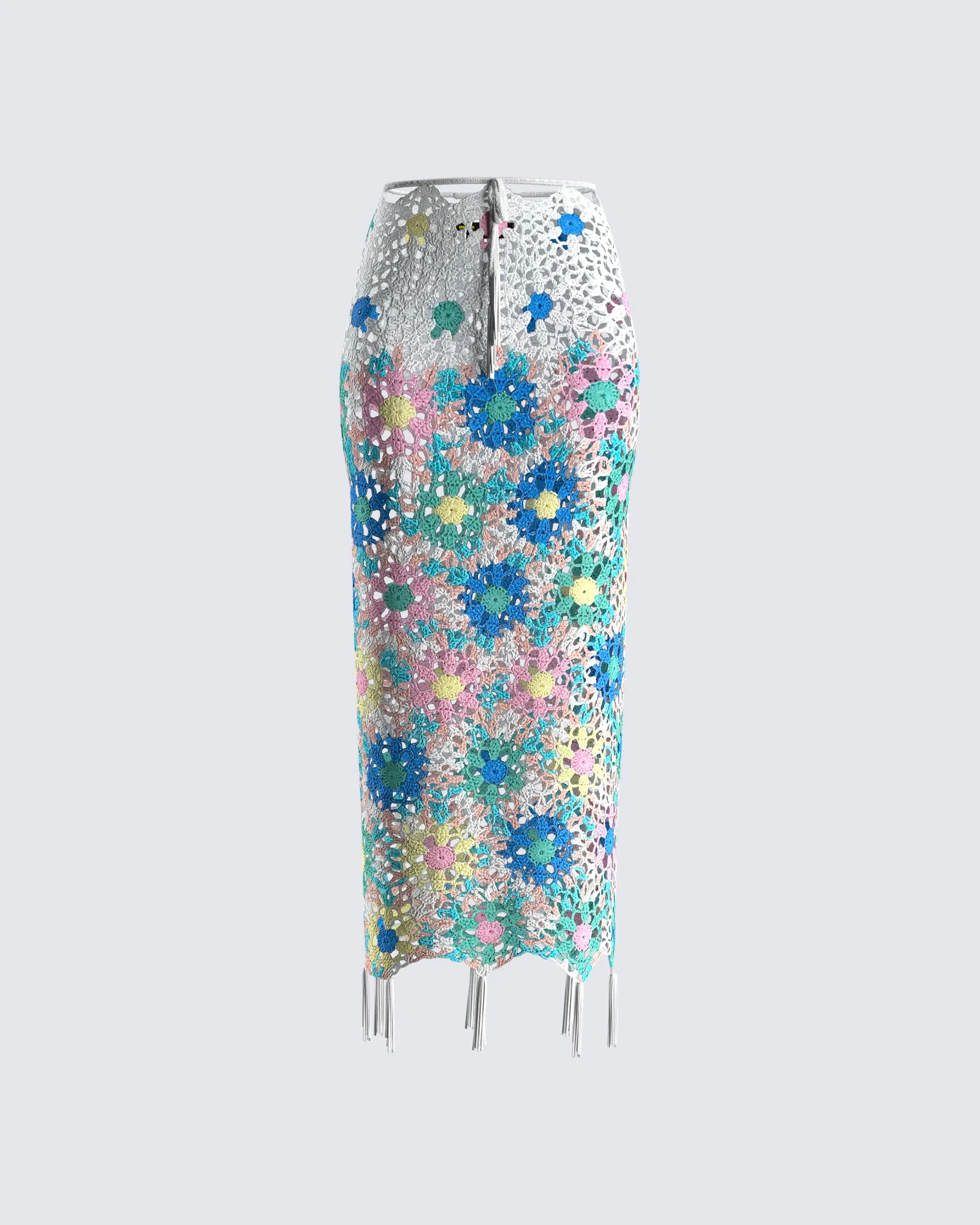 Anjelica Multi Crochet Midi Skirt sold by Finesse