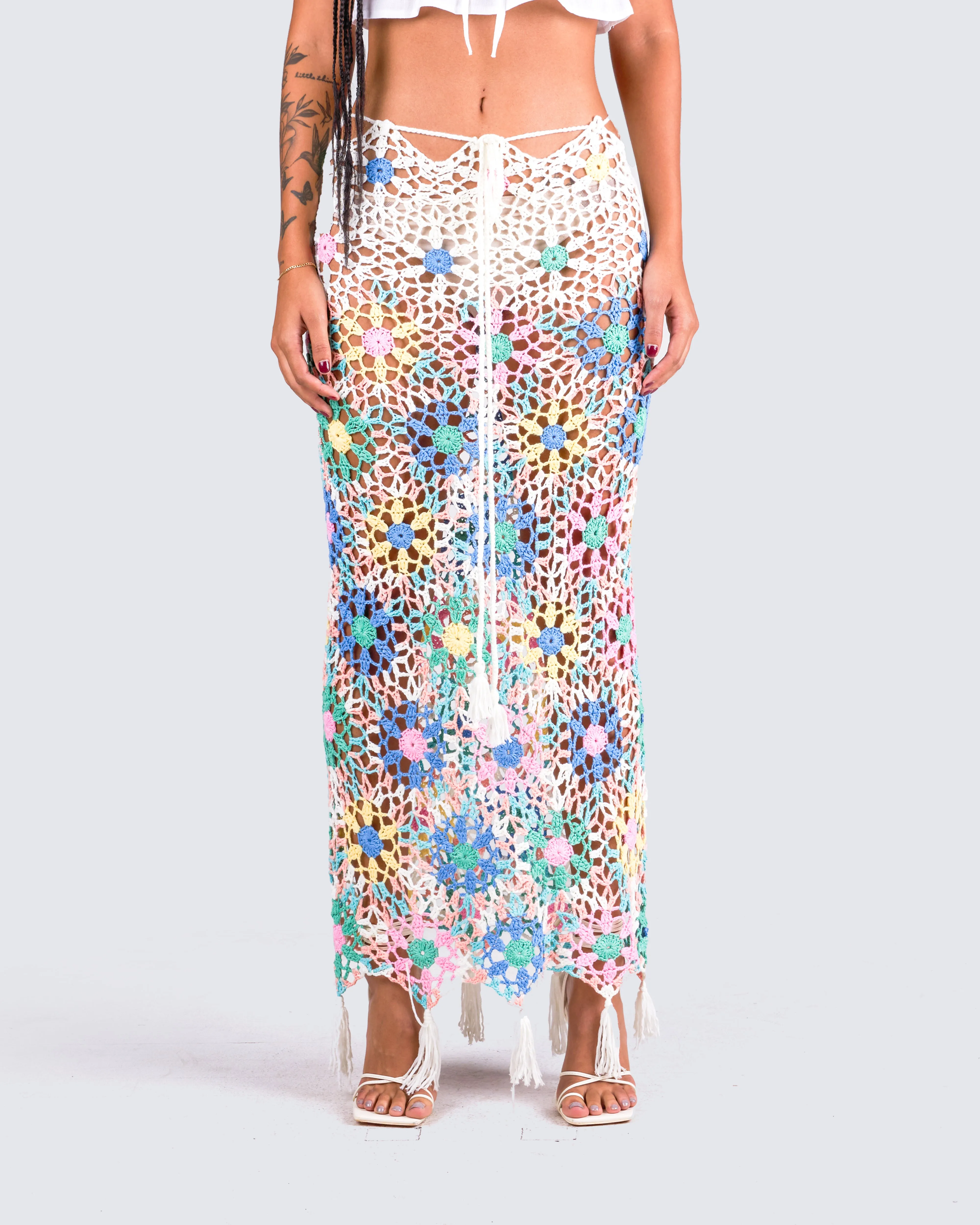 Anjelica Multi Crochet Midi Skirt sold by Finesse product image thumbnail 4