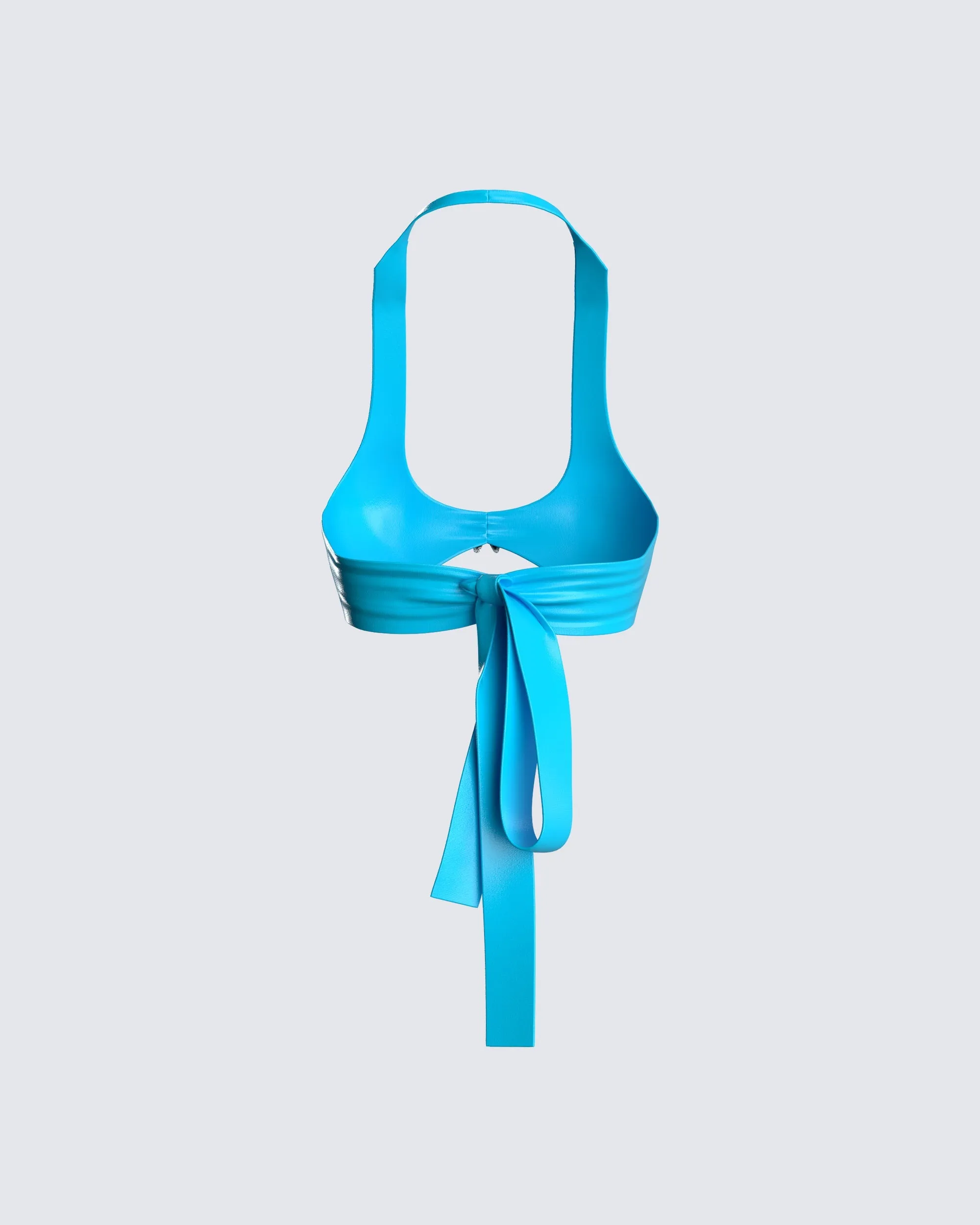 Paola Metallic Jersey Butterfly Trim Halter Top sold by Finesse product image thumbnail 3