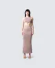 Zoe Taupe Maxi Skirt sold by Finesse