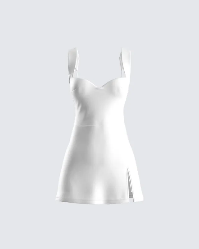 Lutana White Ponte Mini Dress sold by Finesse