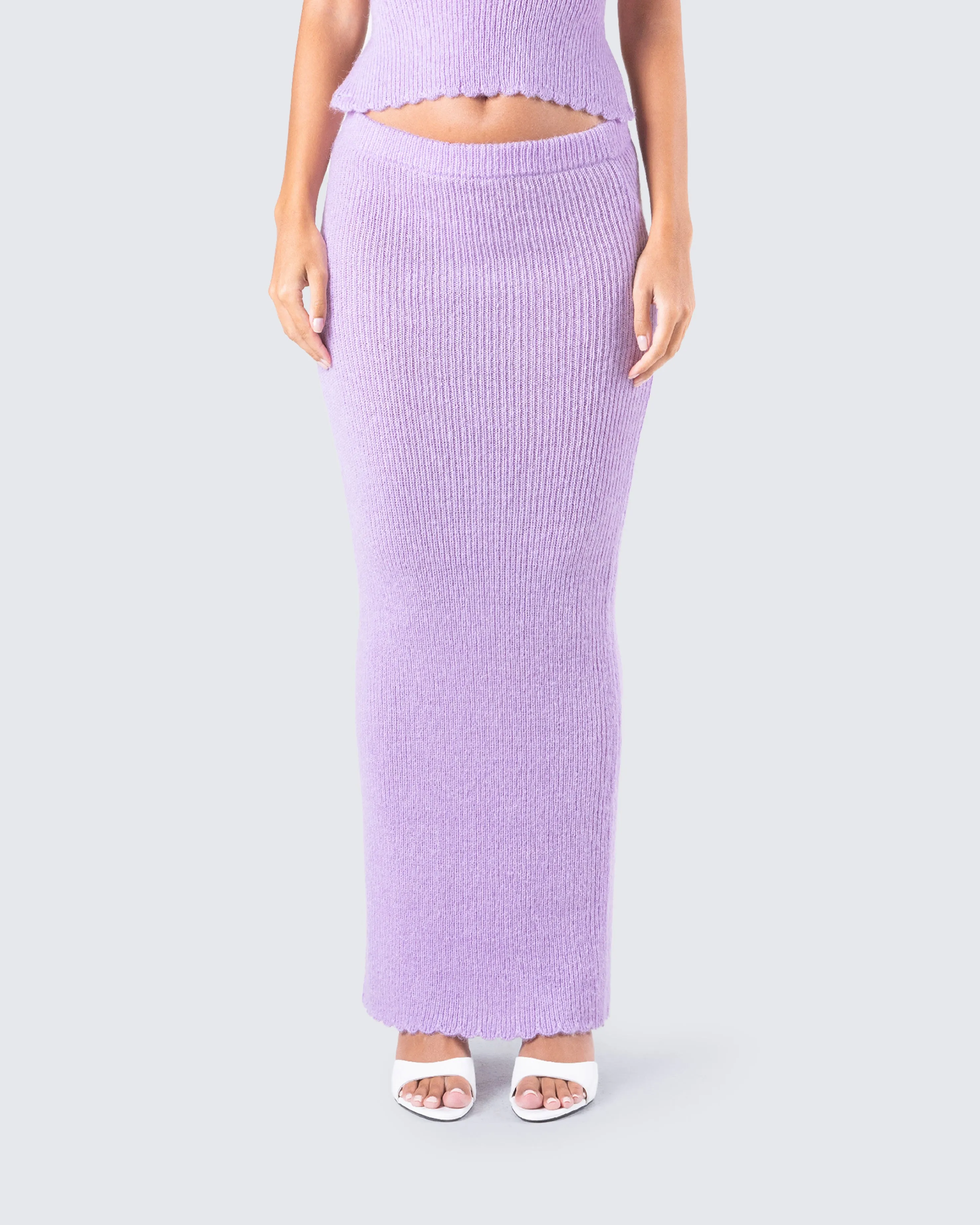 Liberty Lavender Knit Maxi Skirt sold by Finesse product image thumbnail 4
