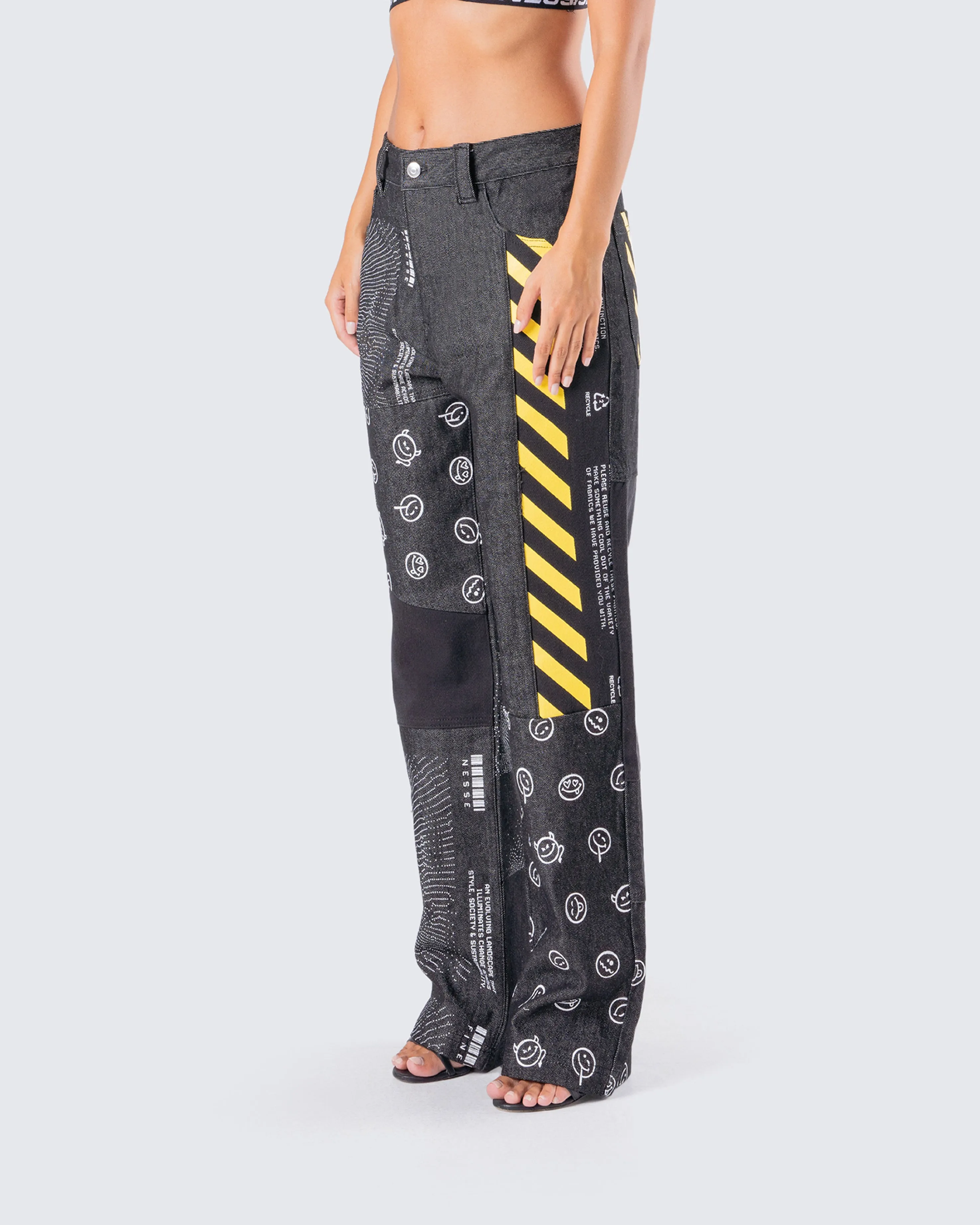 Jacko Printed Patchwork Pants sold by Finesse product image thumbnail 5