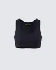 Waverly Black Ribbed Tank Top sold by Finesse