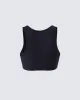 Waverly Black Ribbed Tank Top sold by Finesse