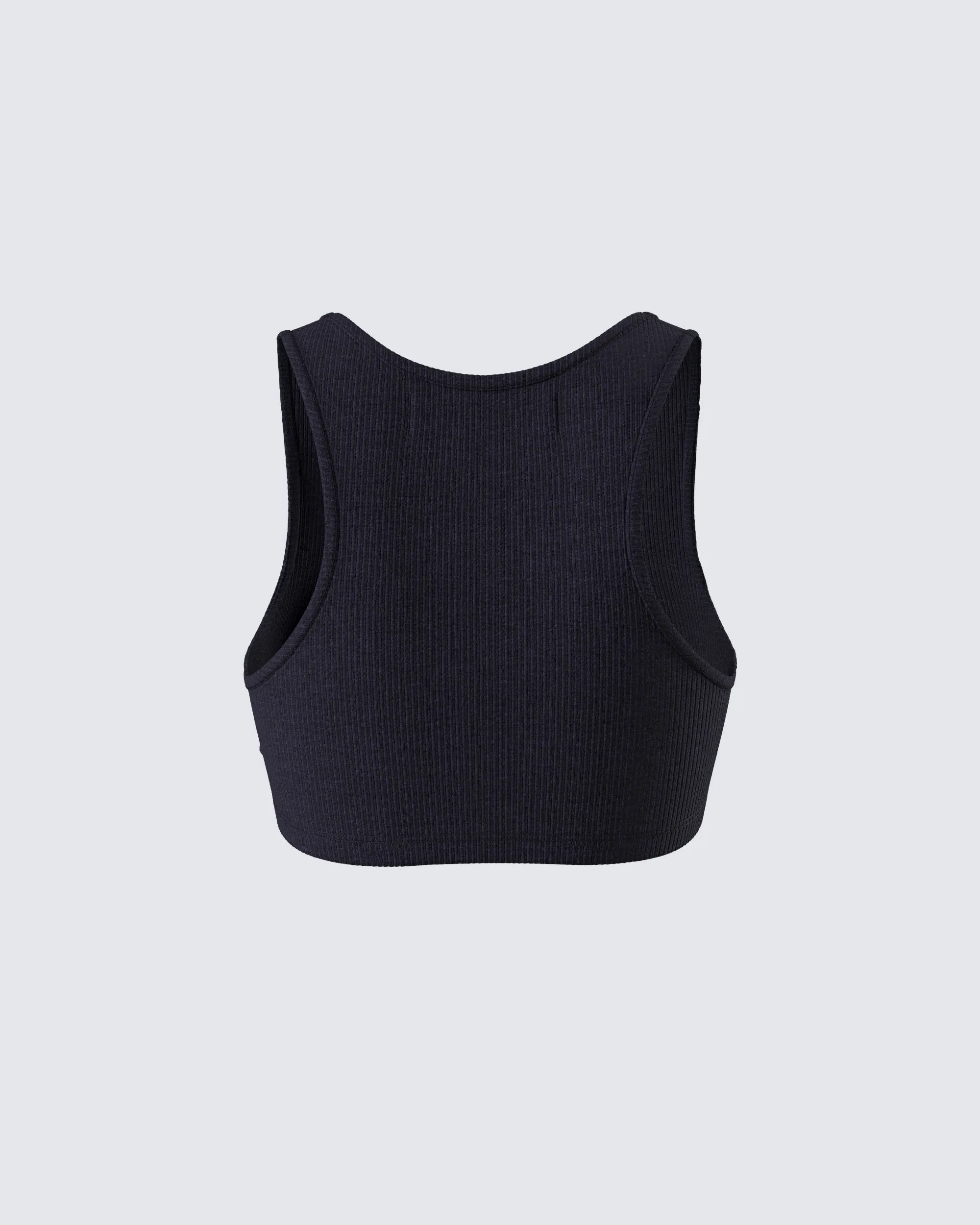 Waverly Black Ribbed Tank Top sold by Finesse product image thumbnail 3