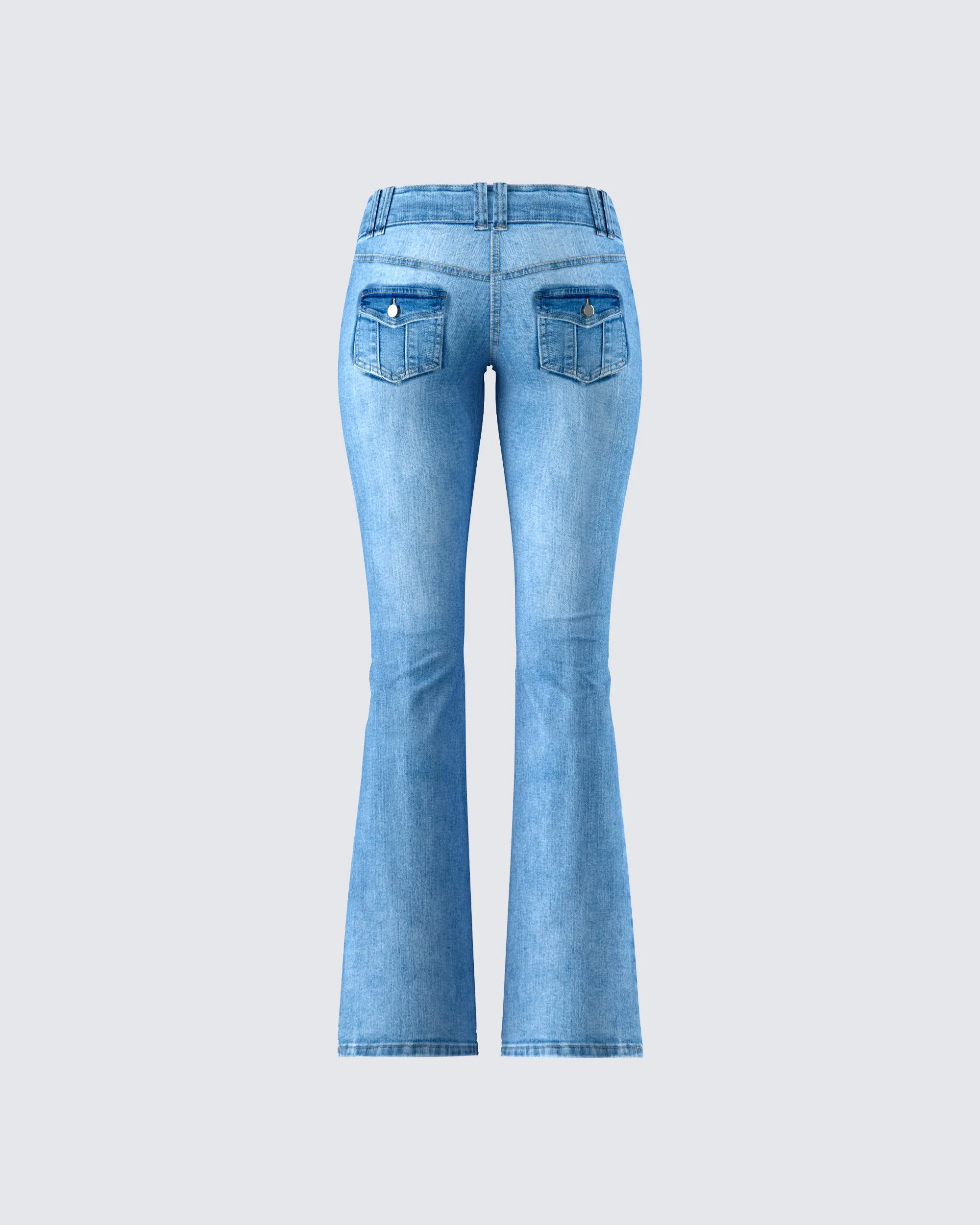 Bri Blue Denim Patch Pocket Jean sold by Finesse product image thumbnail 3