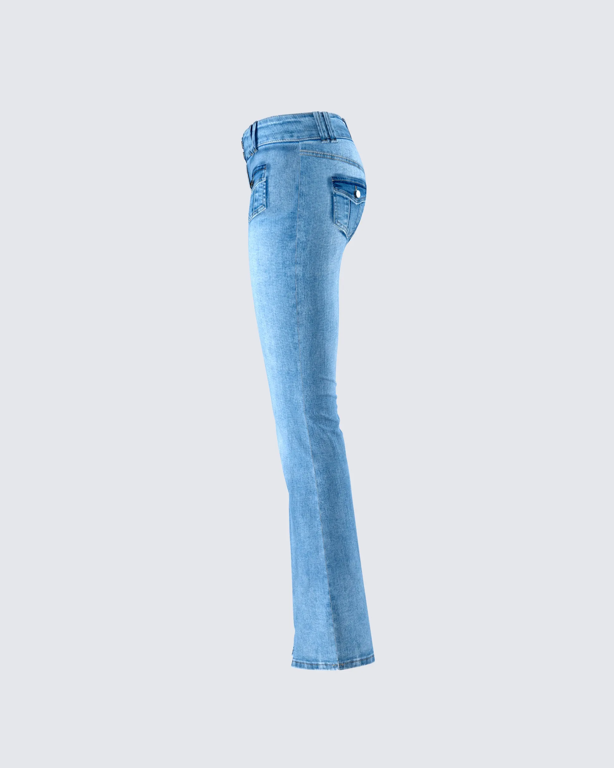 Bri Blue Denim Patch Pocket Jean sold by Finesse product image thumbnail 2