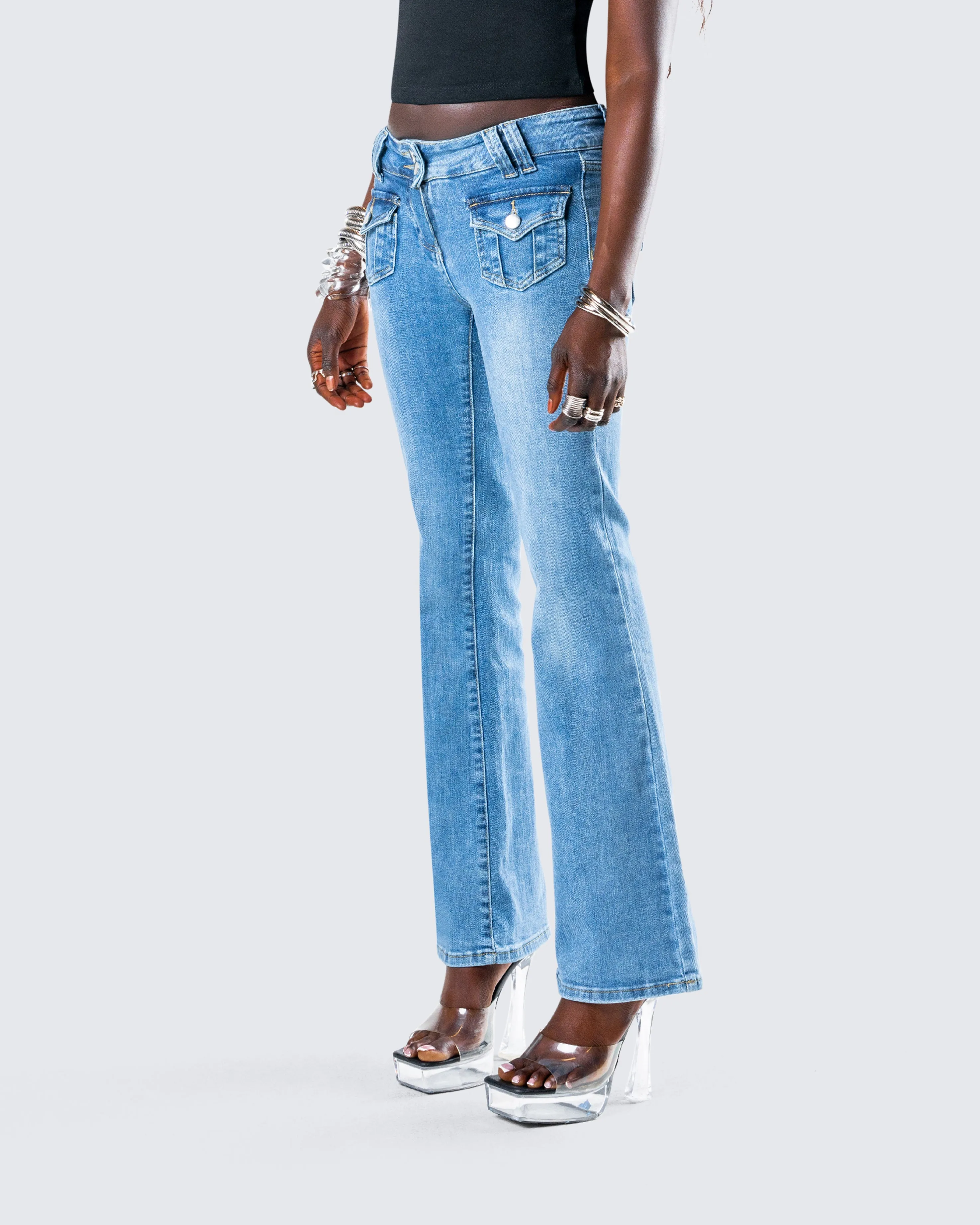 Bri Blue Denim Patch Pocket Jean sold by Finesse product image thumbnail 5
