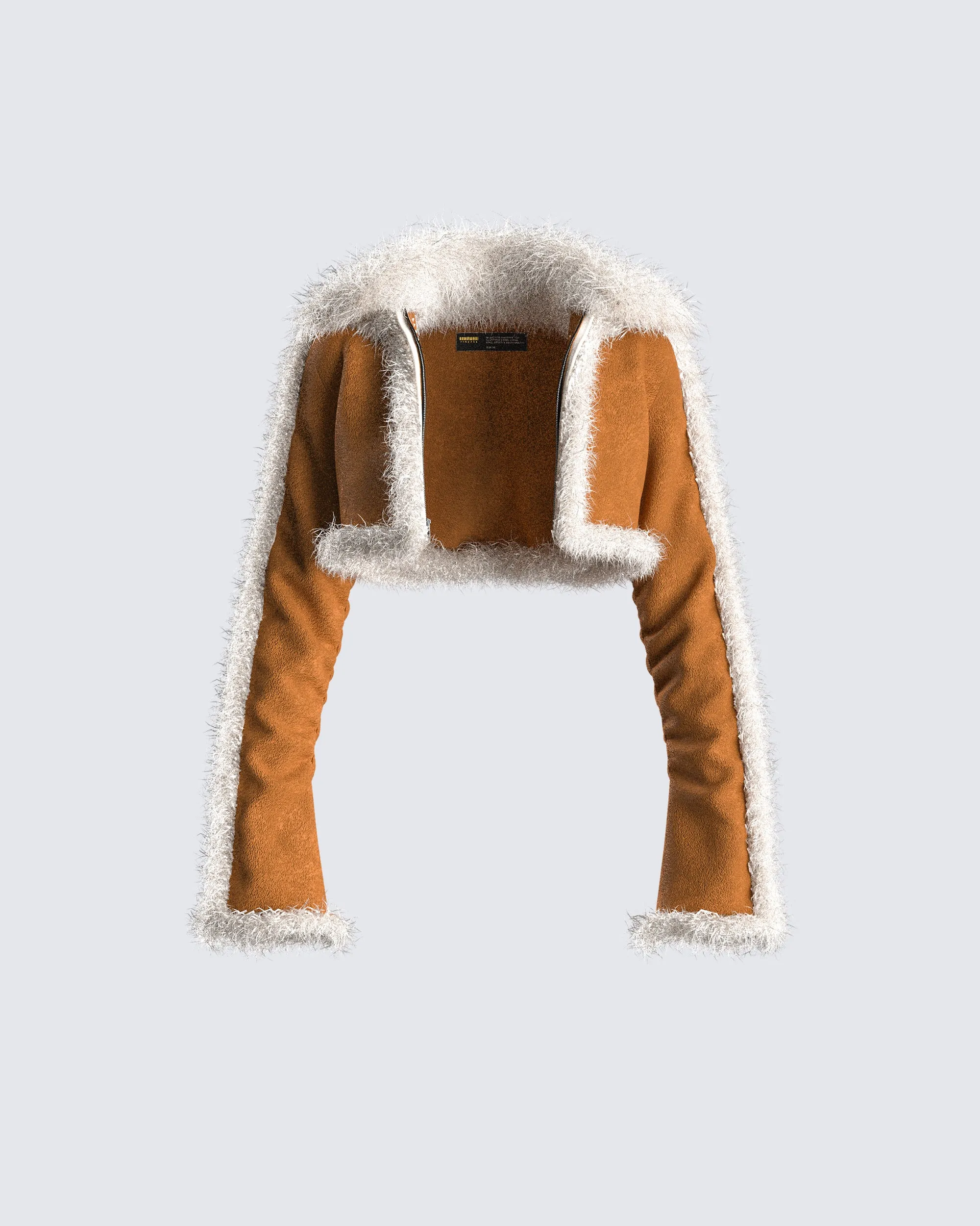 Juliana Tan Faux Shearling Jacket sold by Finesse
