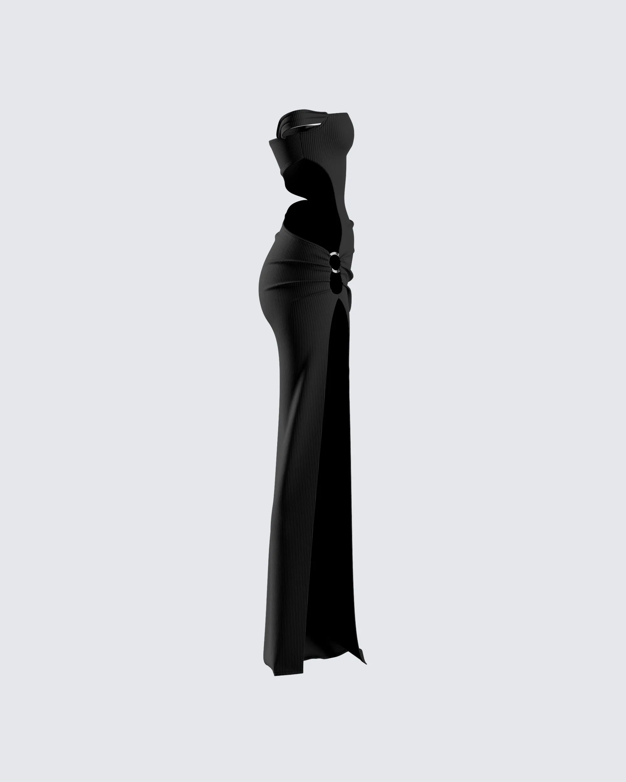 Janine Black Cut Out Maxi Dress sold by Finesse product image thumbnail 2