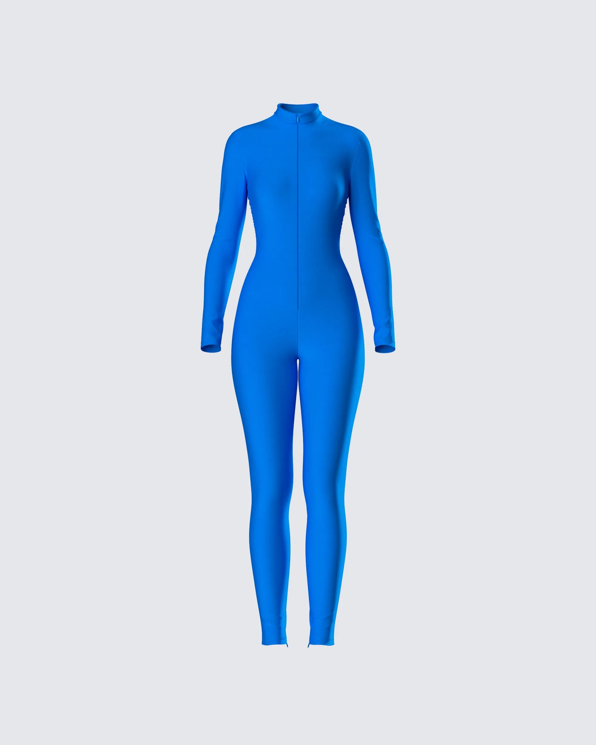 Brianna Blue Zip Up Jumpsuit sold by Finesse