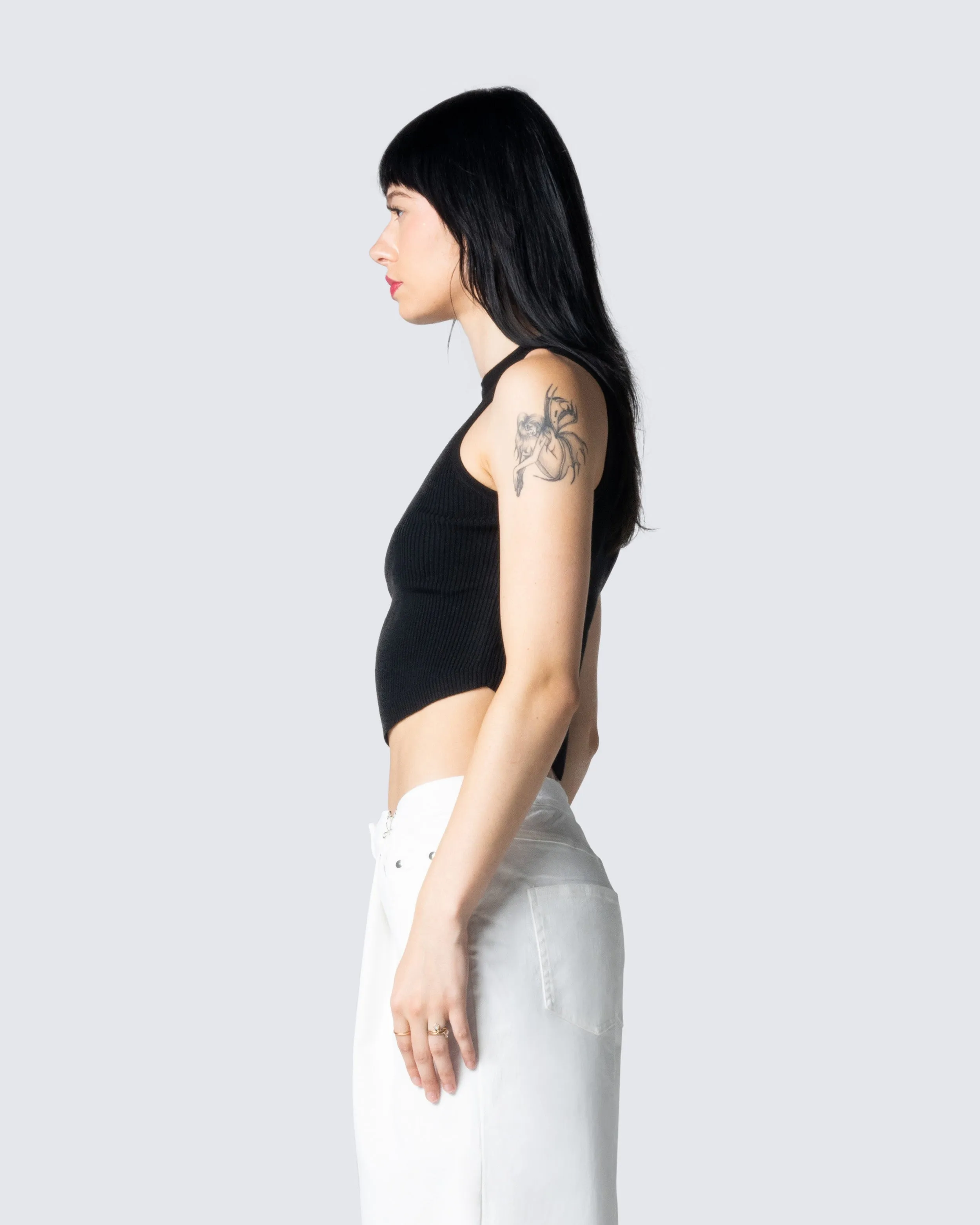 Sonny Black Rib Tank Top sold by Finesse product image thumbnail 5