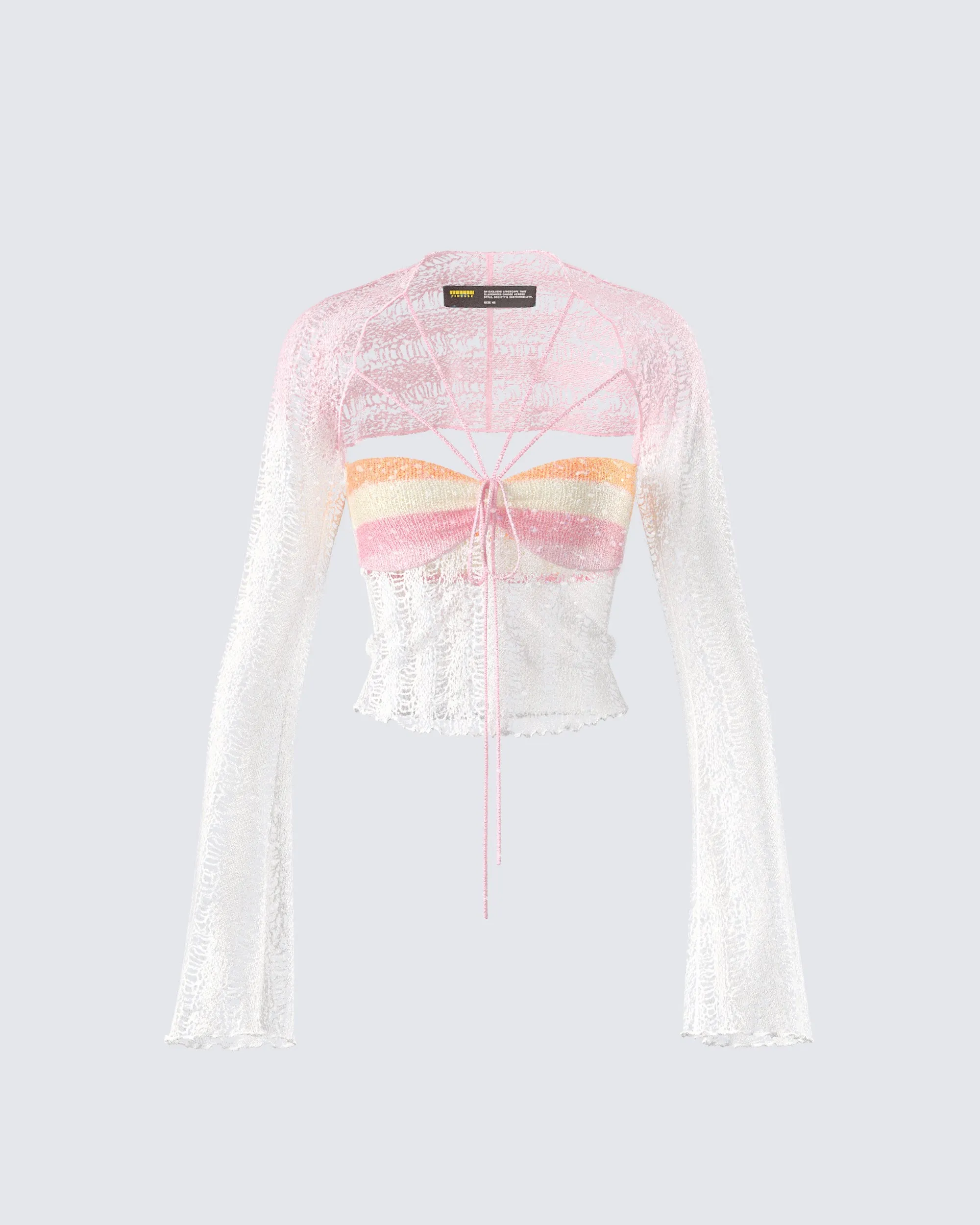 Vanessa Pink Sequin Knit Top sold by Finesse