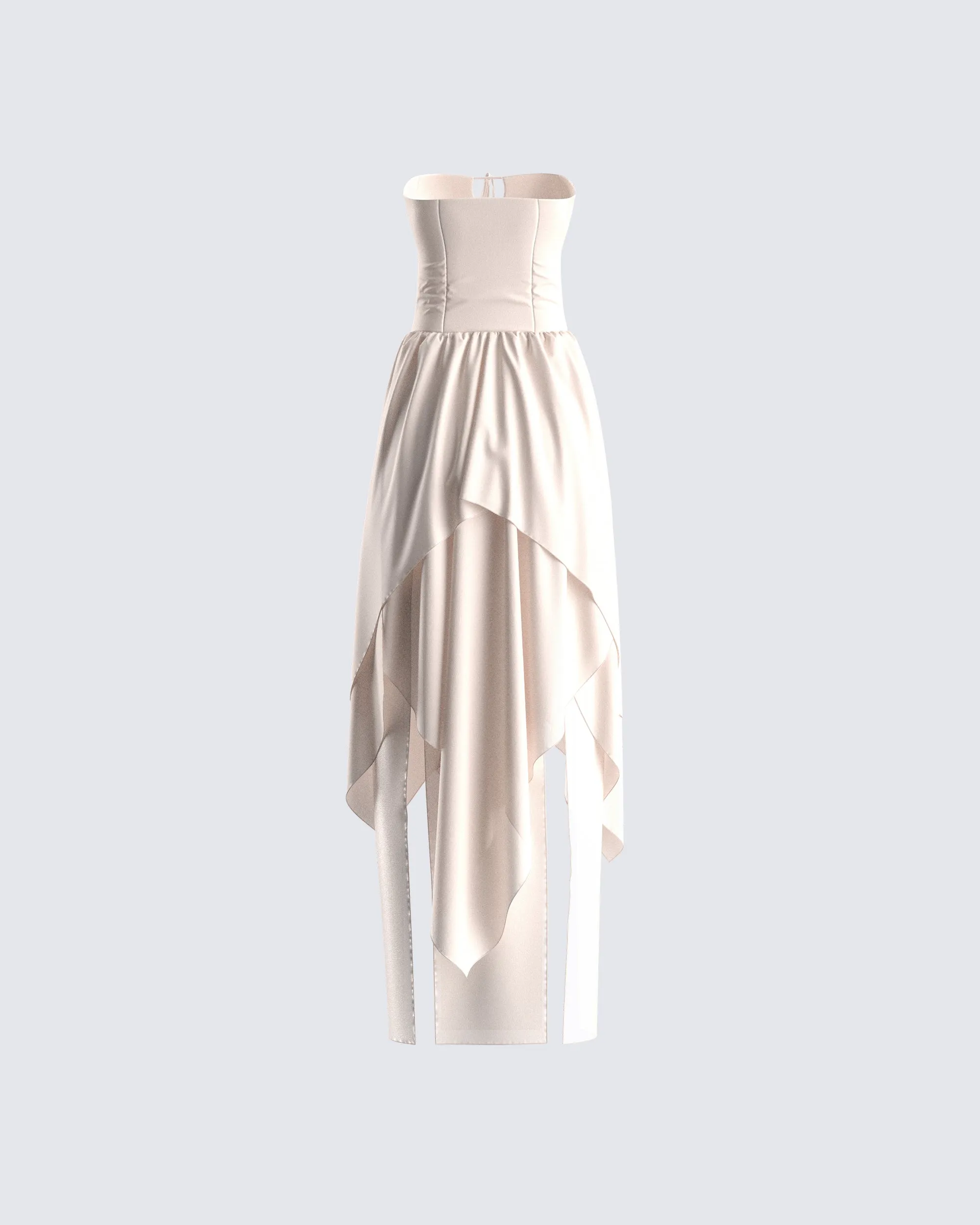 Violette Ivory Layered Maxi Dress sold by Finesse product image thumbnail 3