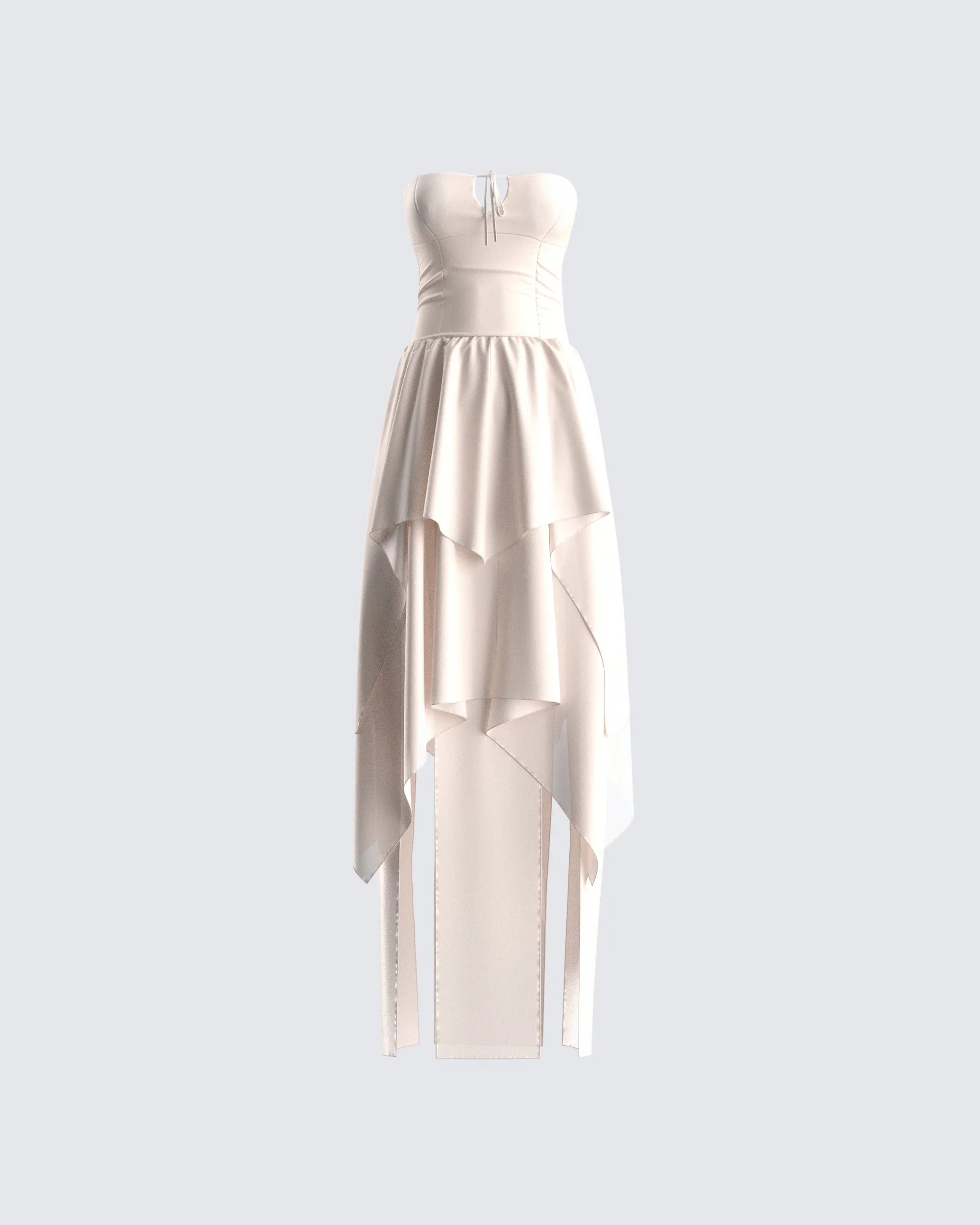 Violette Ivory Layered Maxi Dress sold by Finesse