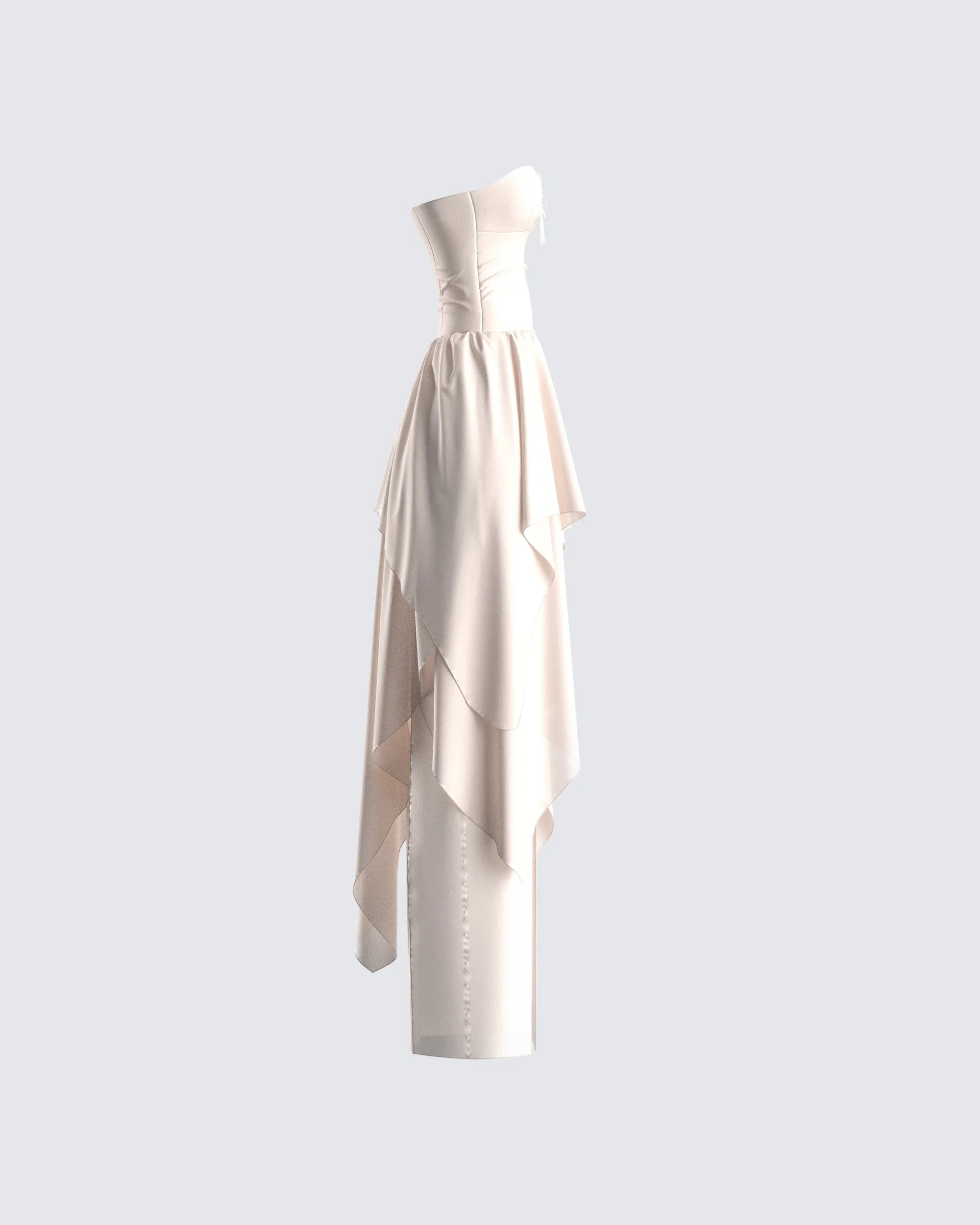 Violette Ivory Layered Maxi Dress sold by Finesse product image thumbnail 2