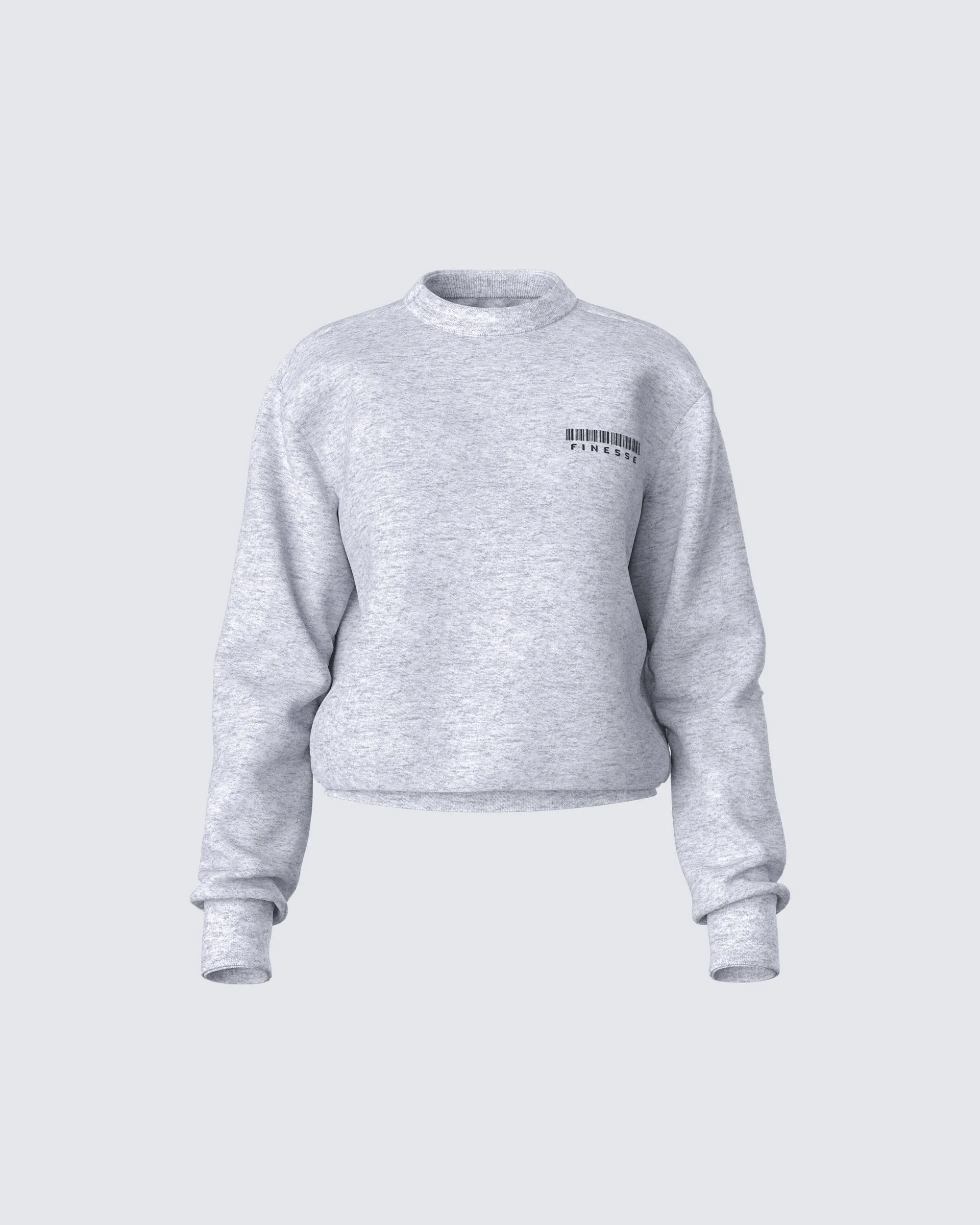 Kemi Heather Grey Logo Sweatshirt sold by Finesse