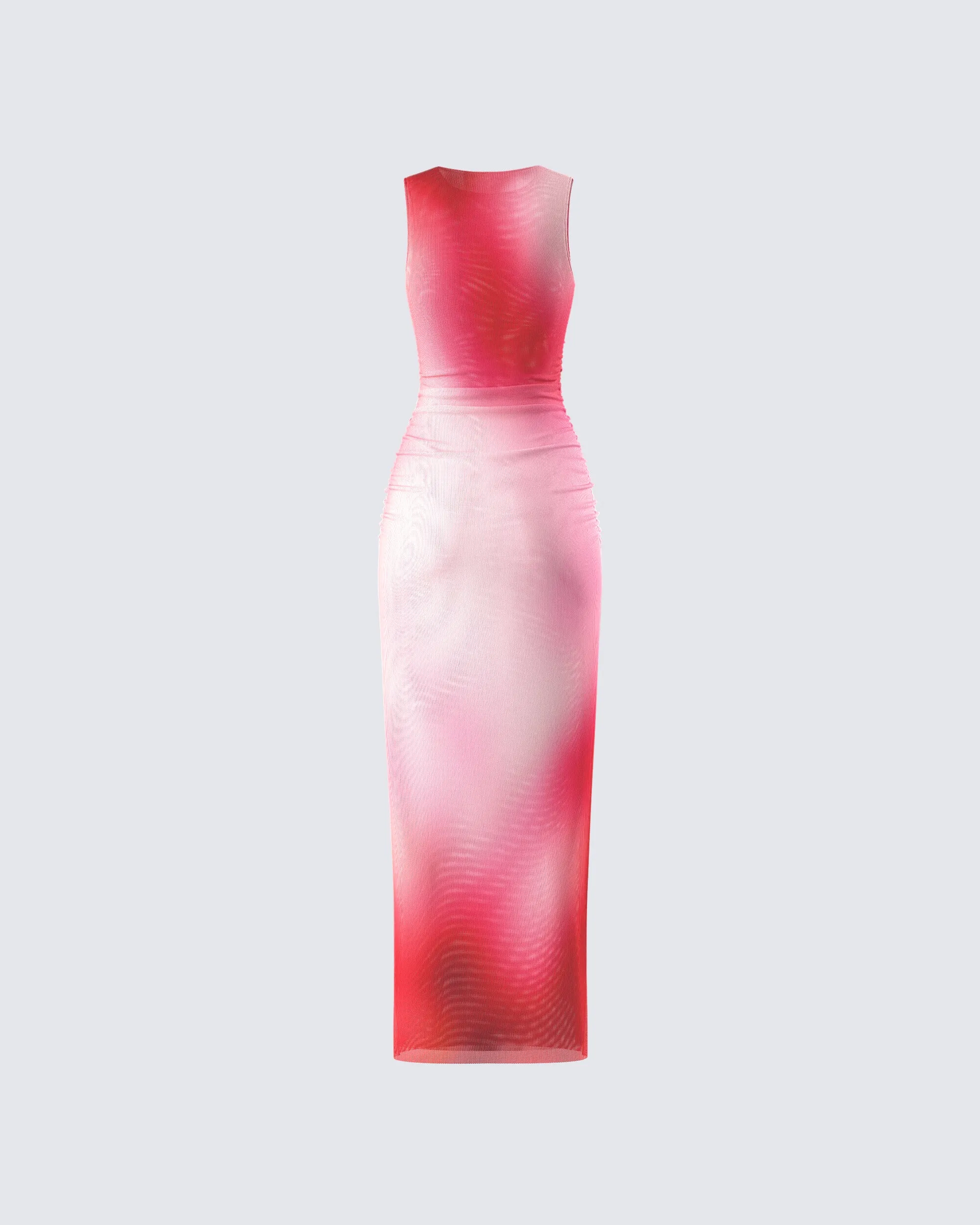 Aldina Red Print Mesh Maxi Dress sold by Finesse product image thumbnail 3