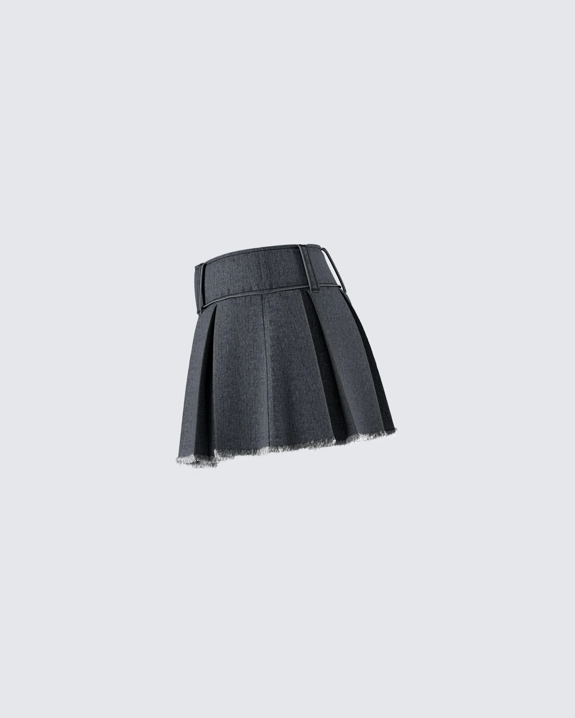 Ismay Black Denim Pleat Skirt sold by Finesse product image thumbnail 2