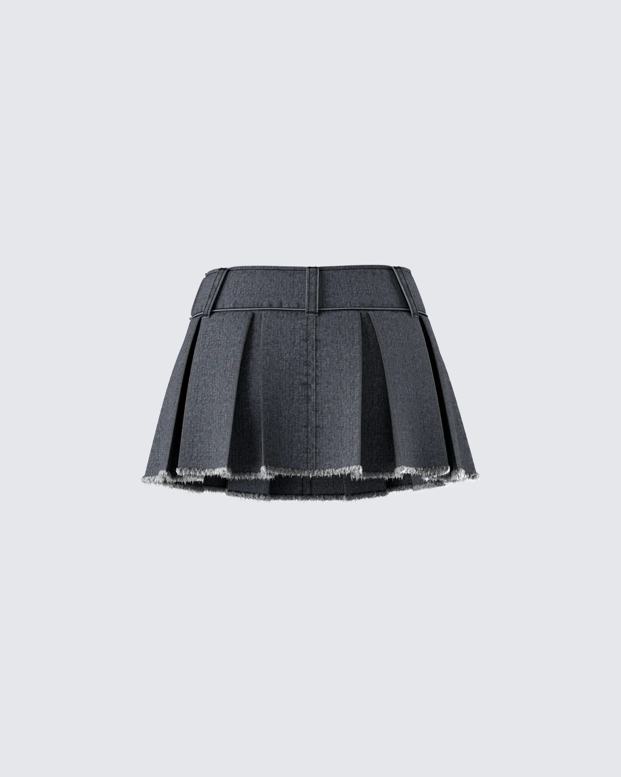 Ismay Black Denim Pleat Skirt sold by Finesse product image thumbnail 3