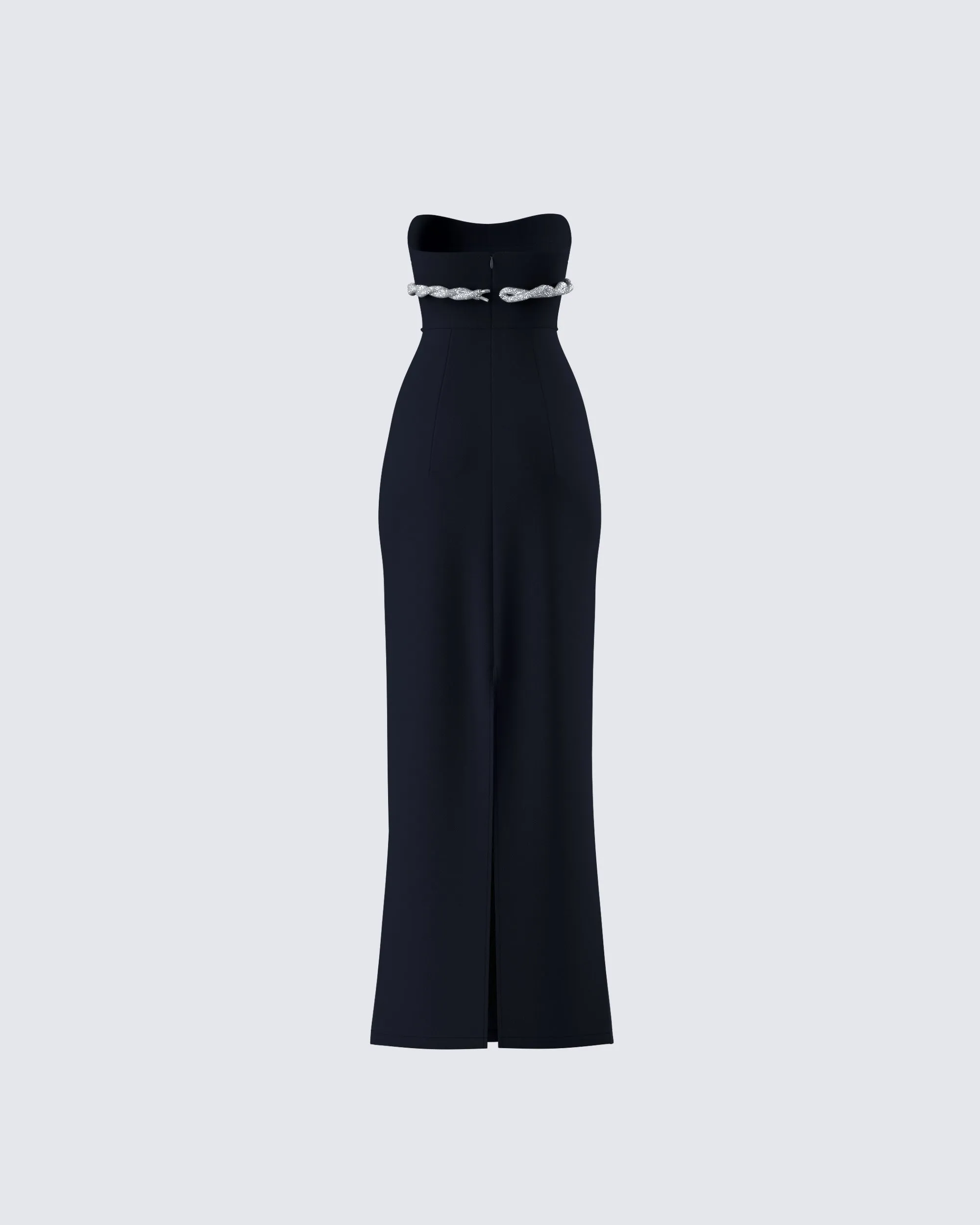 Via Black Crepe Embellished Gown sold by Finesse product image thumbnail 3