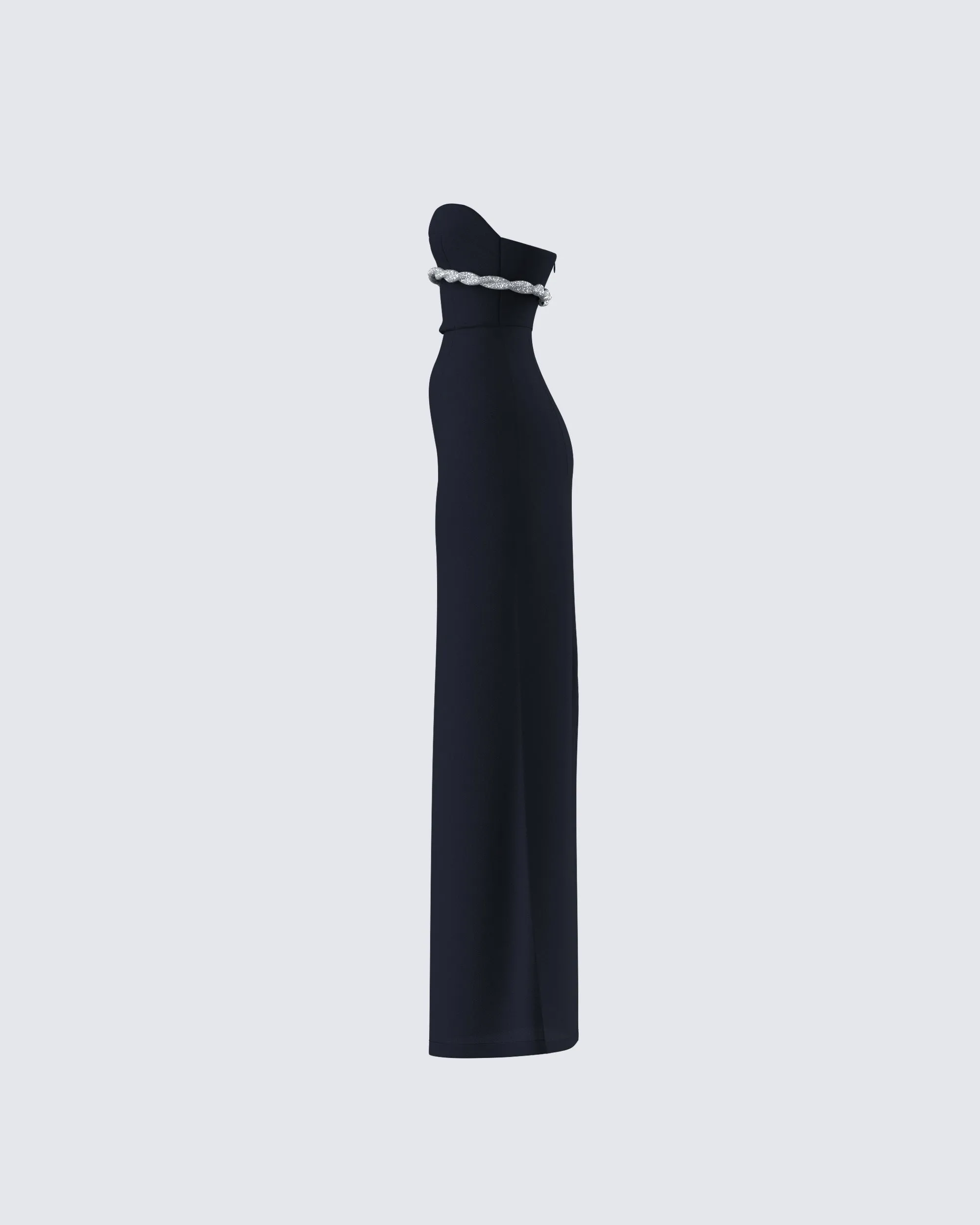 Via Black Crepe Embellished Gown sold by Finesse product image thumbnail 2