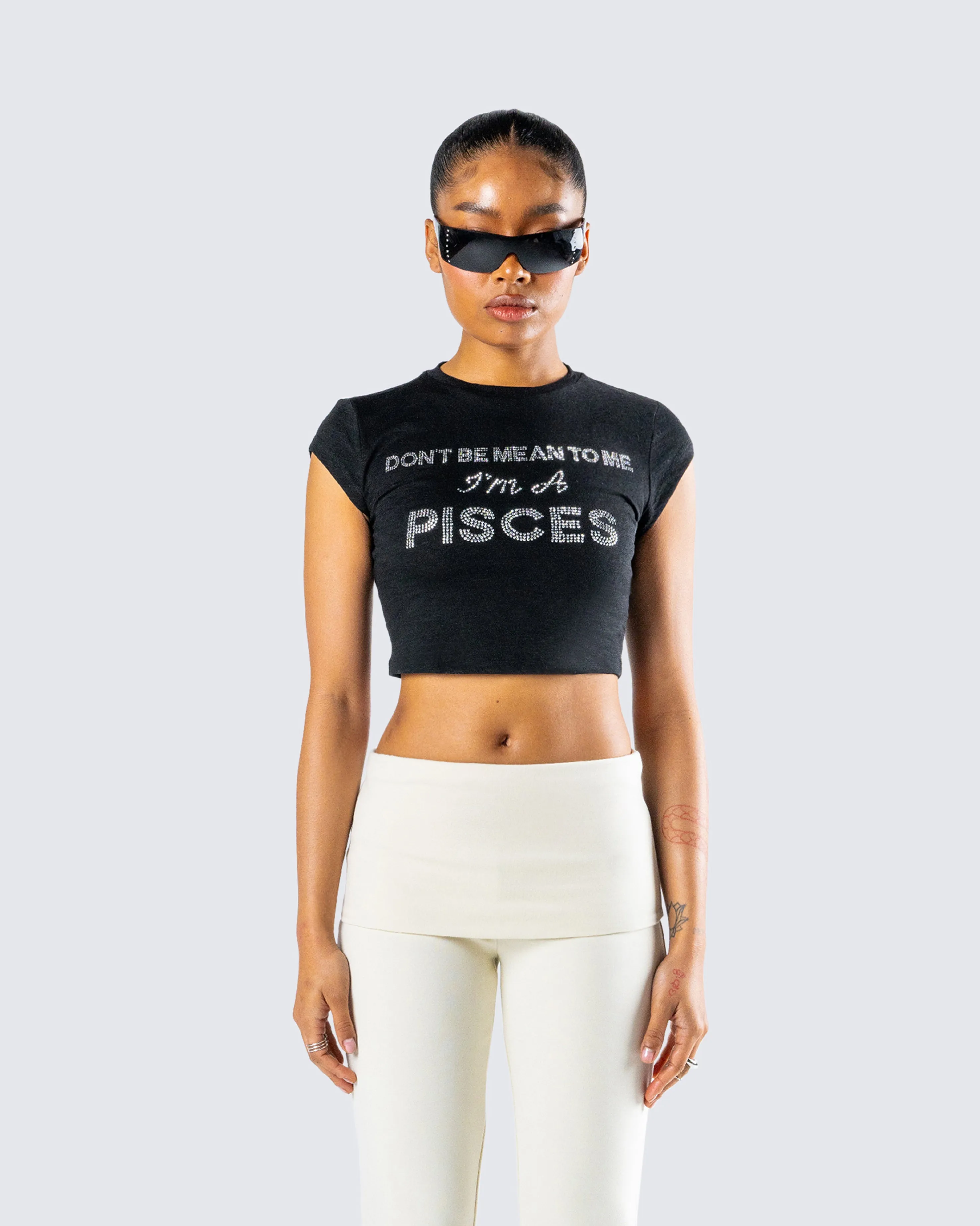 Shirin Black Pisces Rhinestone Top sold by Finesse product image thumbnail 4