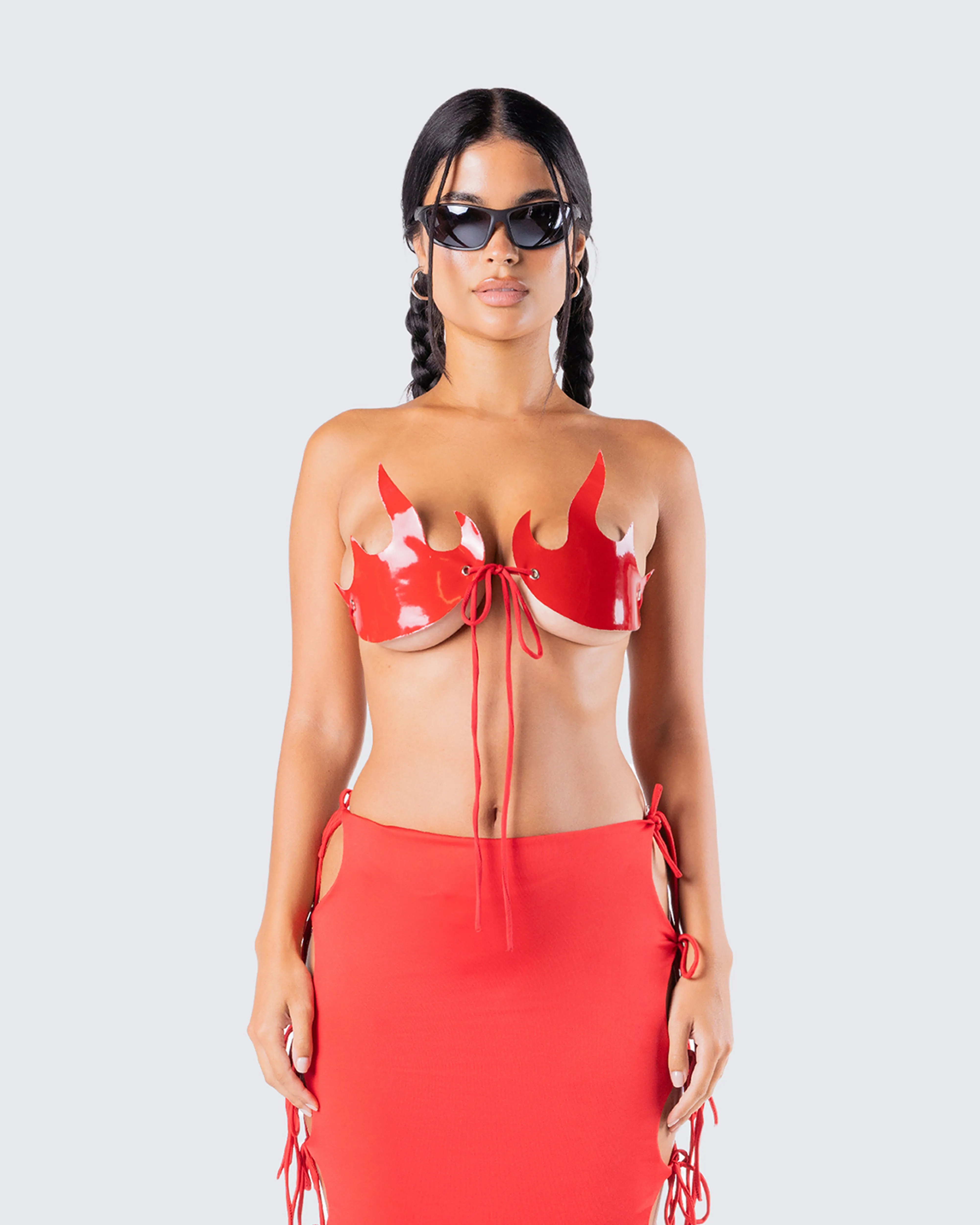 Anastasia Red Bra Top sold by Finesse product image thumbnail 4