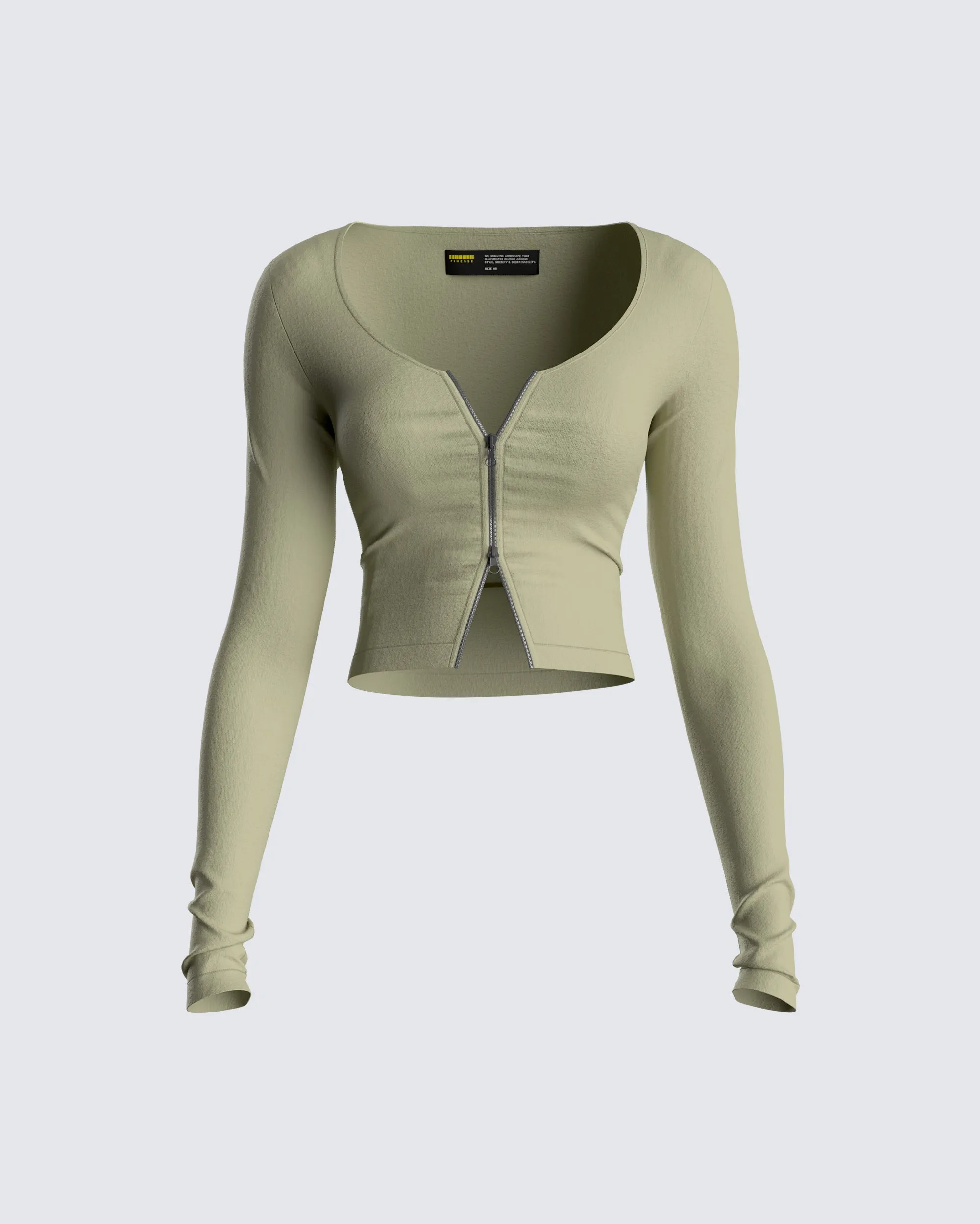 Gemma Zip Up Top sold by Finesse